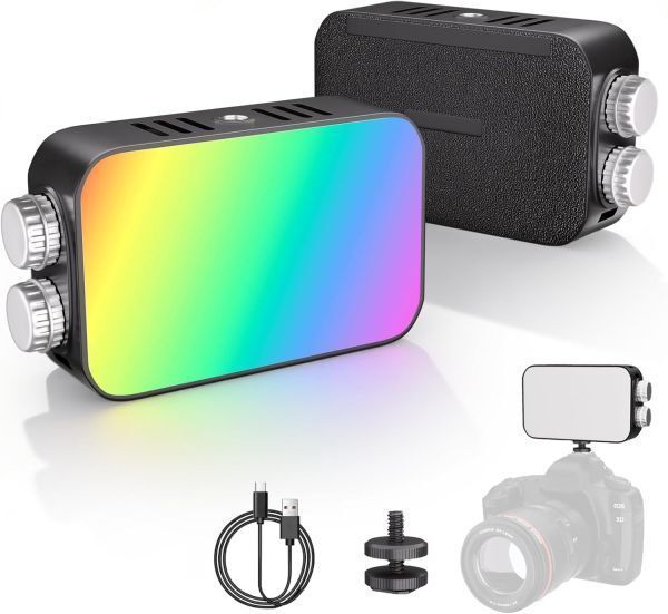 Niceveedi RGB撮影ライト 10W高出力 LEDビデオライト 撮影用ライト