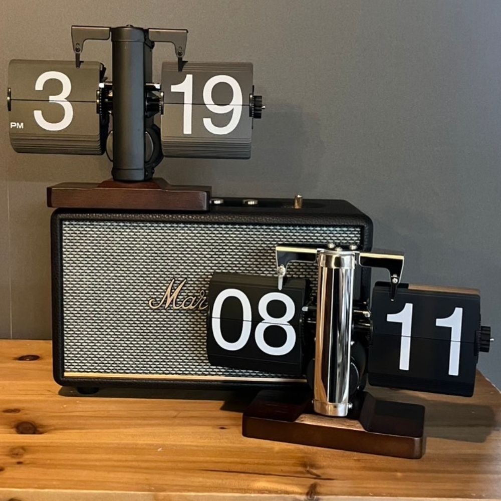 フリップクロック 置き時計(ブラック) 購入