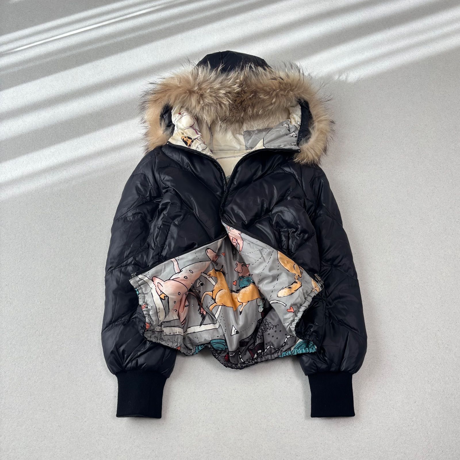 TSUMORI CHISATO ツモリチサト リバーシブル ダウンジャケット 総柄