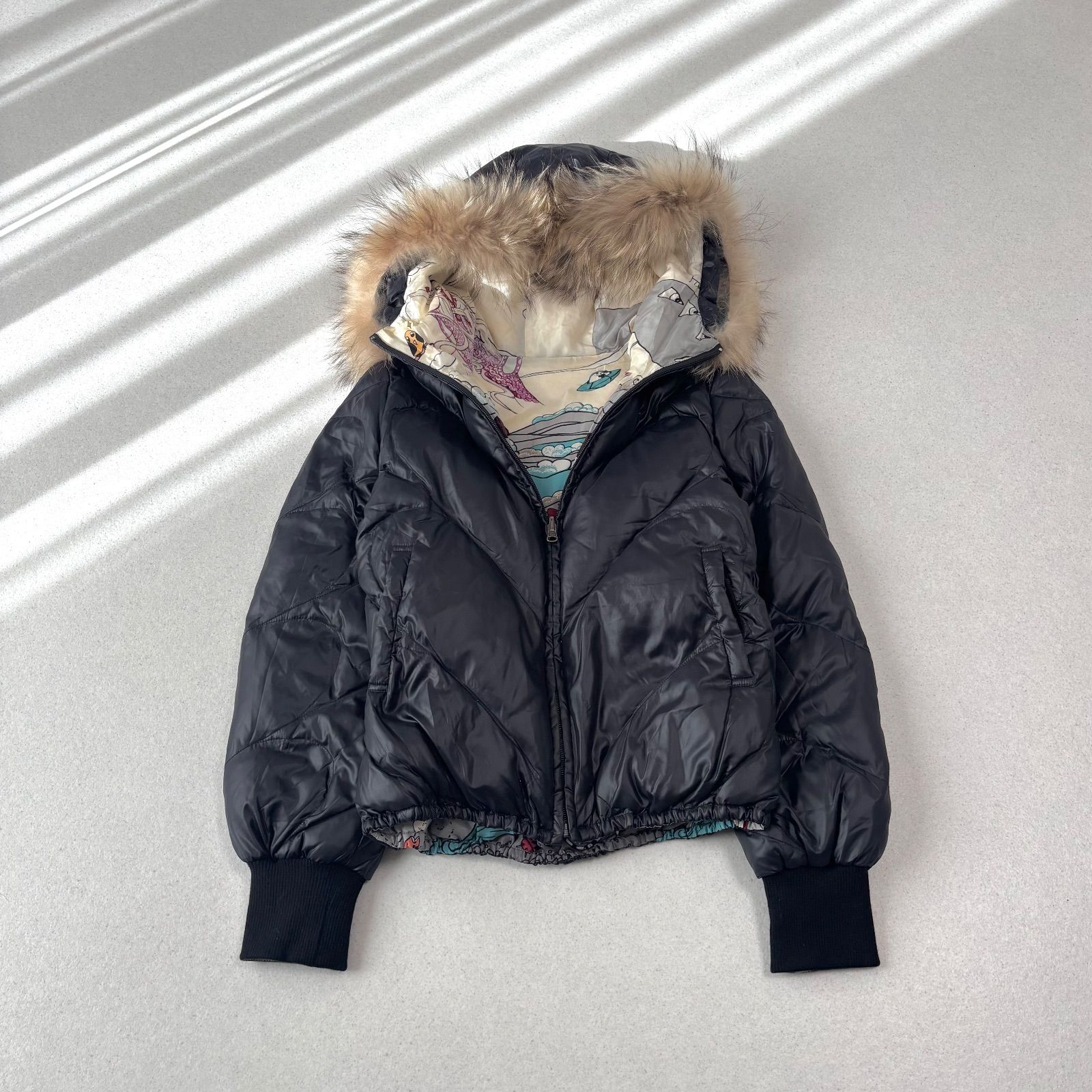 TSUMORI CHISATO ツモリチサト リバーシブル ダウンジャケット 総柄