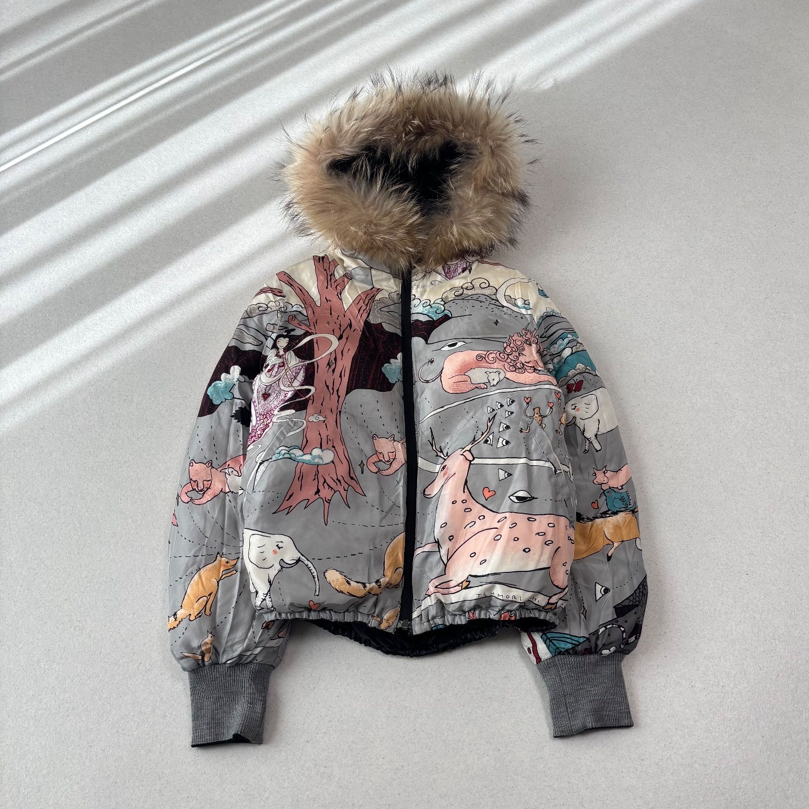 TSUMORI CHISATO ツモリチサト リバーシブル ダウンジャケット 総柄