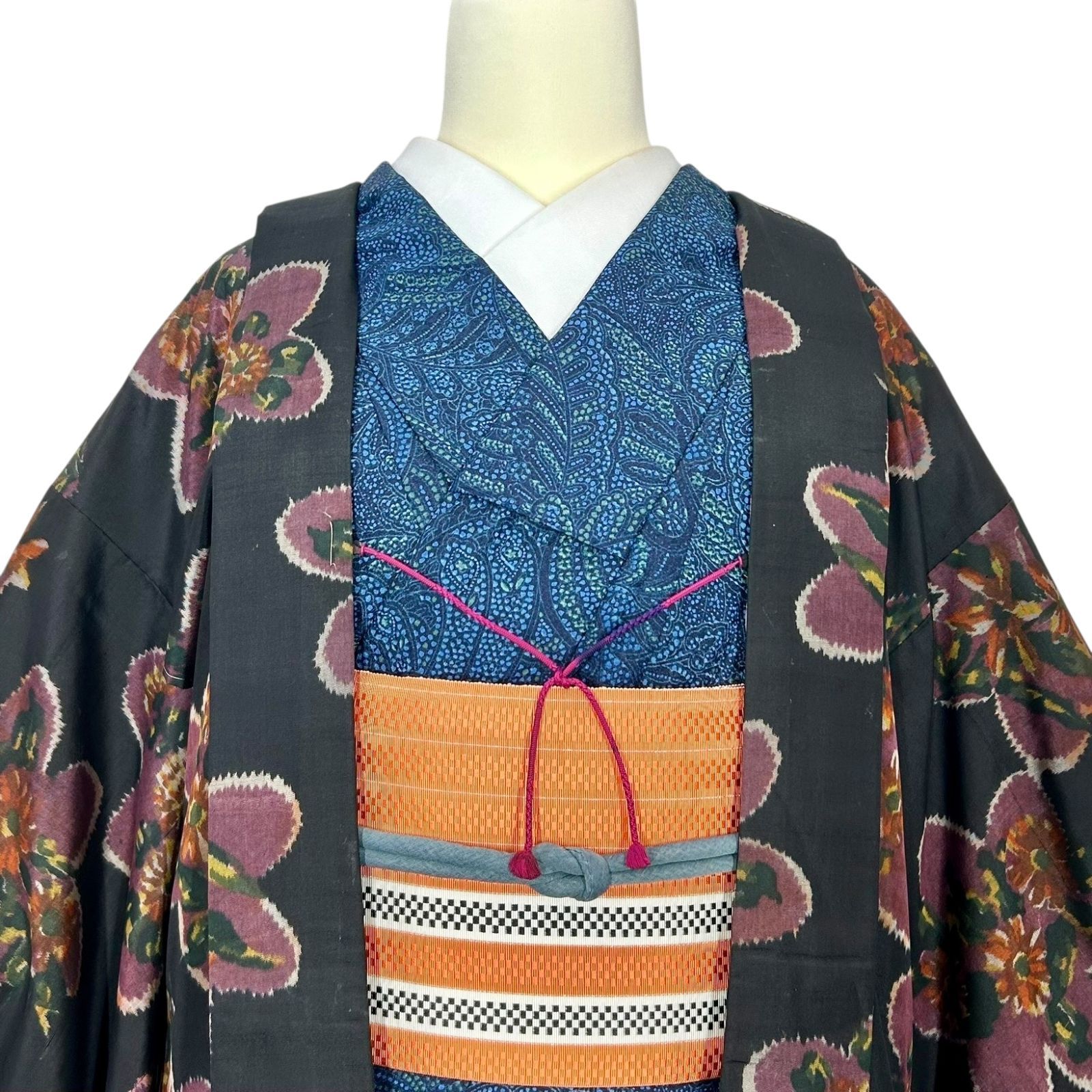 羽織 長羽織 アンティーク 銘仙 - メルカリ