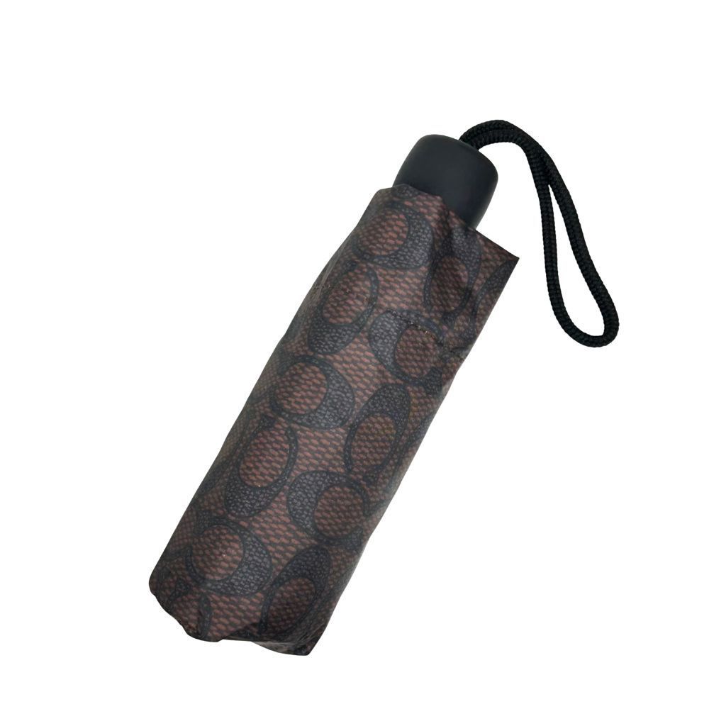 コーチ COACH 傘 折りたたみ傘 小物 UVカット シグネチャー ミニ アンブレラ CZ 197 SVEEW ウォルナット ブラック