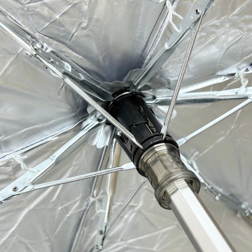  コーチ COACH 傘 折りたたみ傘 小物 UVカット シグネチャー ミニ アンブレラ CZ 197 SV CB シャンブレー 晴雨兼用 折りたたみ傘