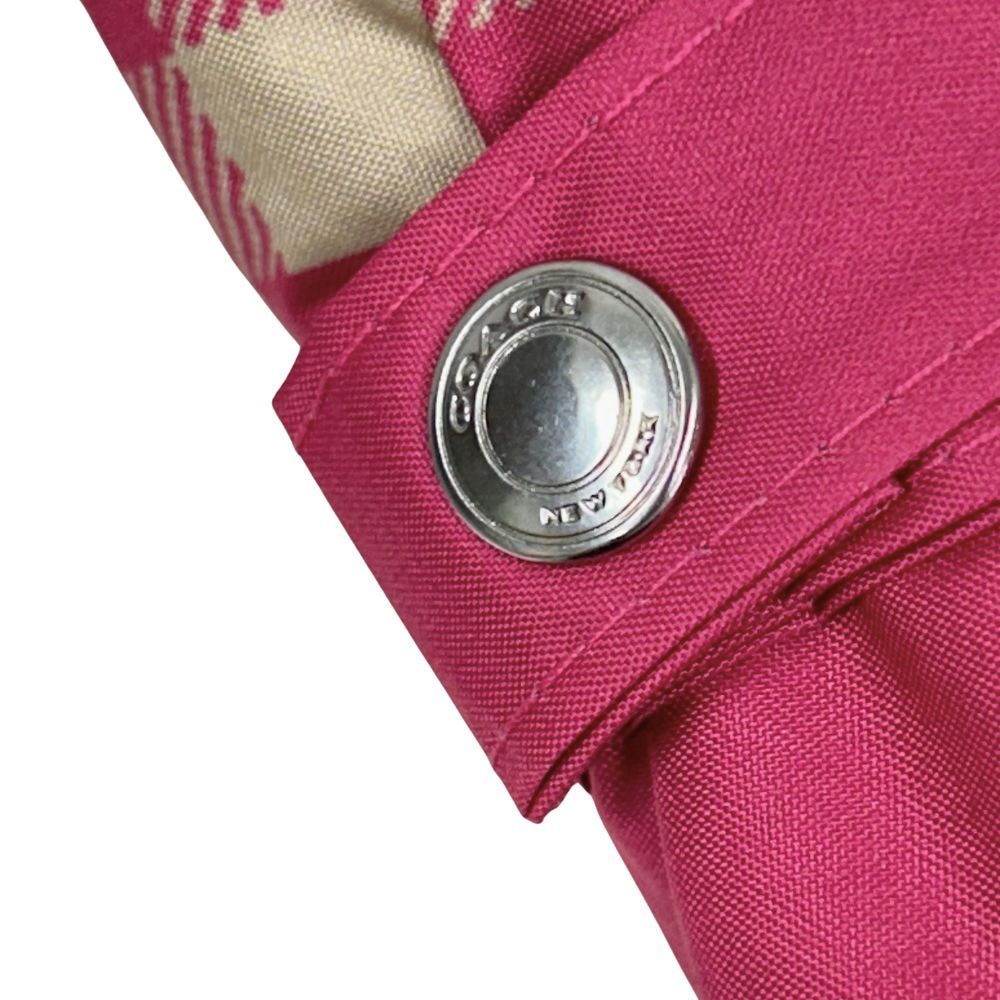 コーチ COACH 傘 折りたたみ傘 小物 UVカット プレイド プリント ミニ アンブレラ CBM56 SVPMC ピンクマルチ コーチ COACH 傘 折りたたみ傘 小物 UVカット プレイド プリント ミニ