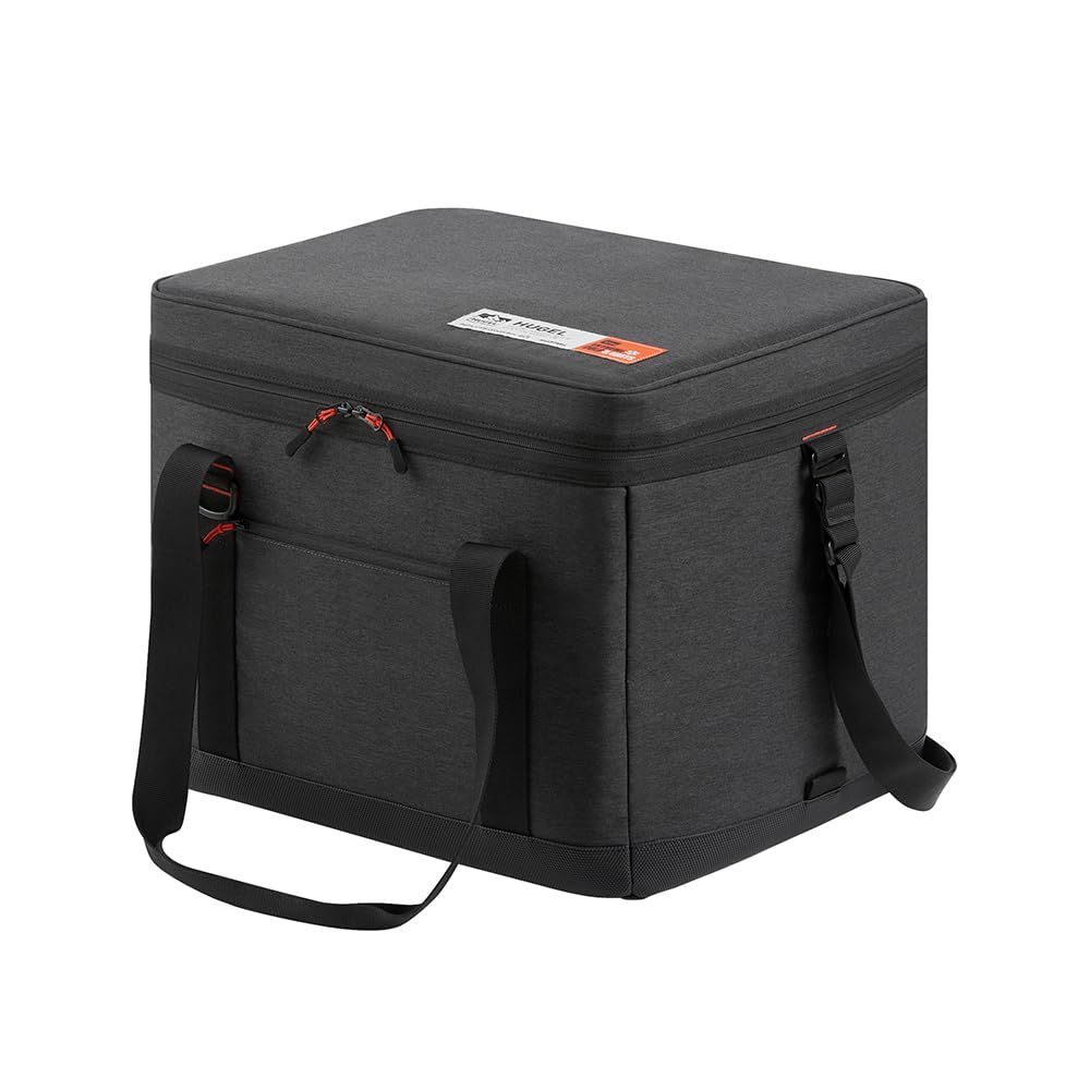 アイリスオーヤマ HUGEL エアロゲルソフトクーラーボックス 40L AGSC-40C チャコールグレー エアロゲル クーラーバッグ 超保冷 （5.4日保冷） 超冷却 折り畳み 大容量 [40L]