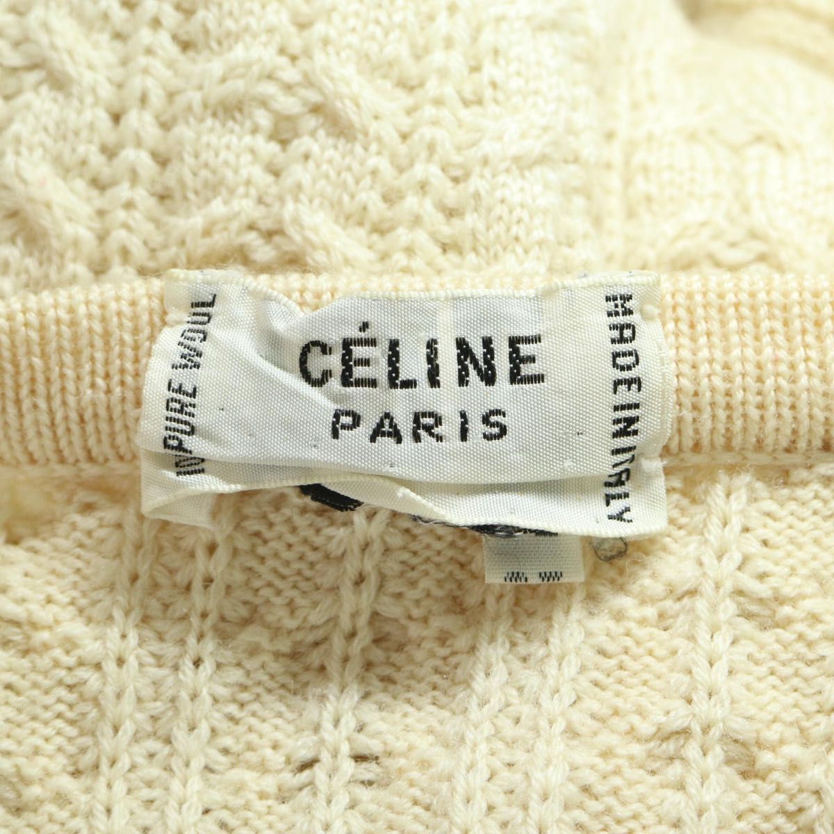 CELINE オールドセリーヌ ケーブルニット カーディガン 42 トリオンフ