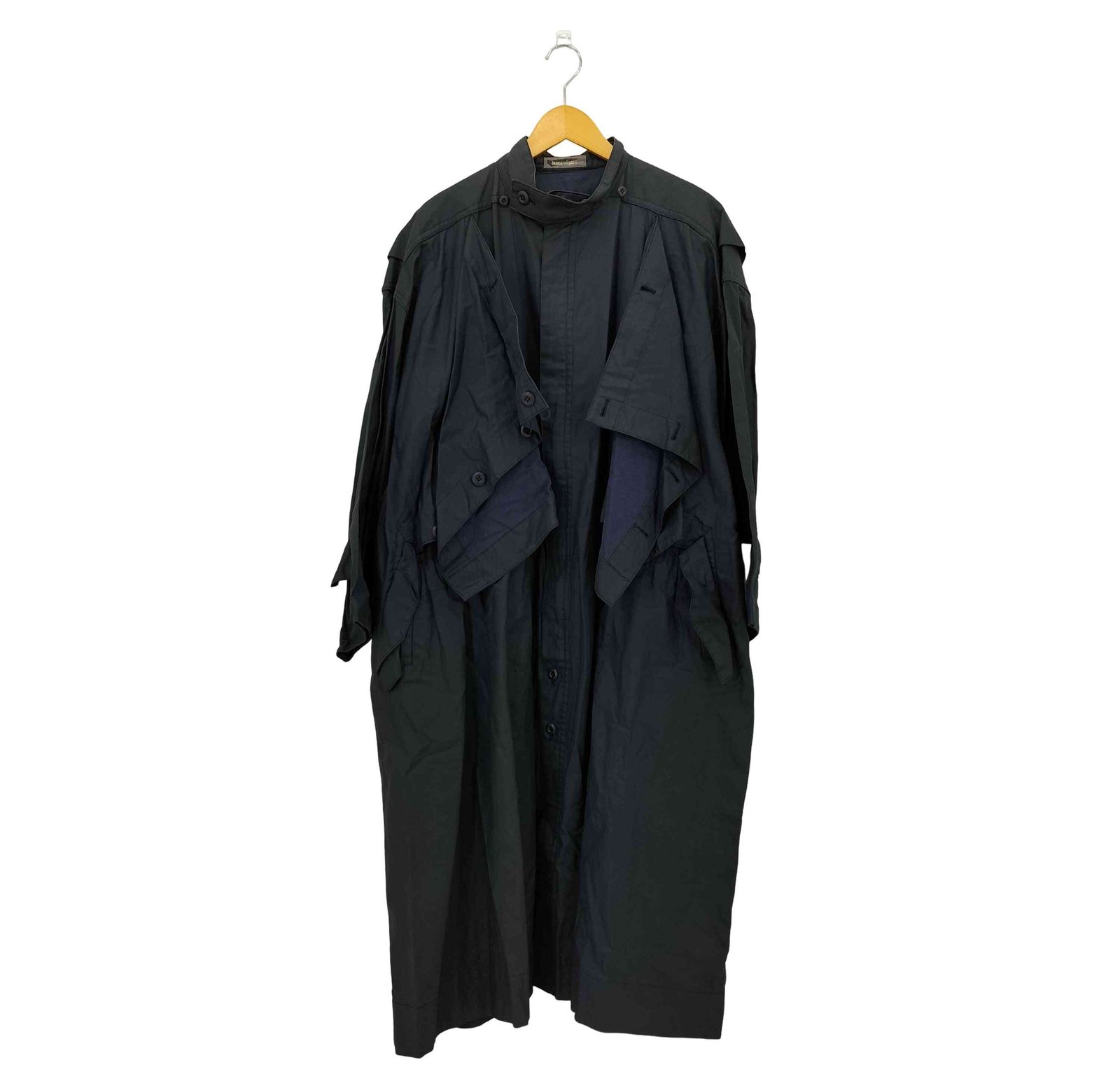 イッセイミヤケメン ISSEY MIYAKE MEN 80 s 84年製 筆タグ 比翼 コットン ジップアップ タクティカル コート メンズ JPN M