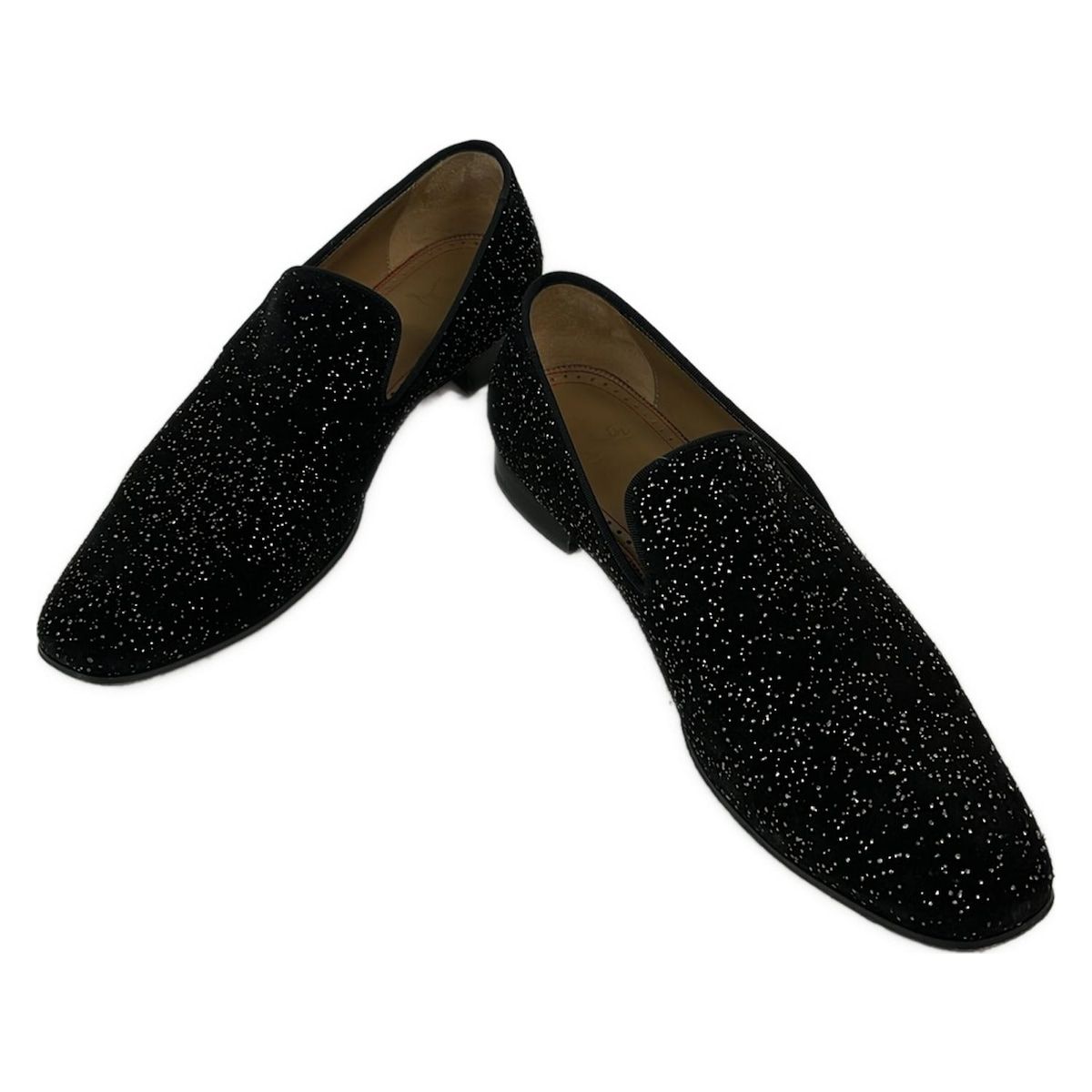 クリスチャンルブタン スリッポン 41 1 2 メンズ - 黒 ビジュー