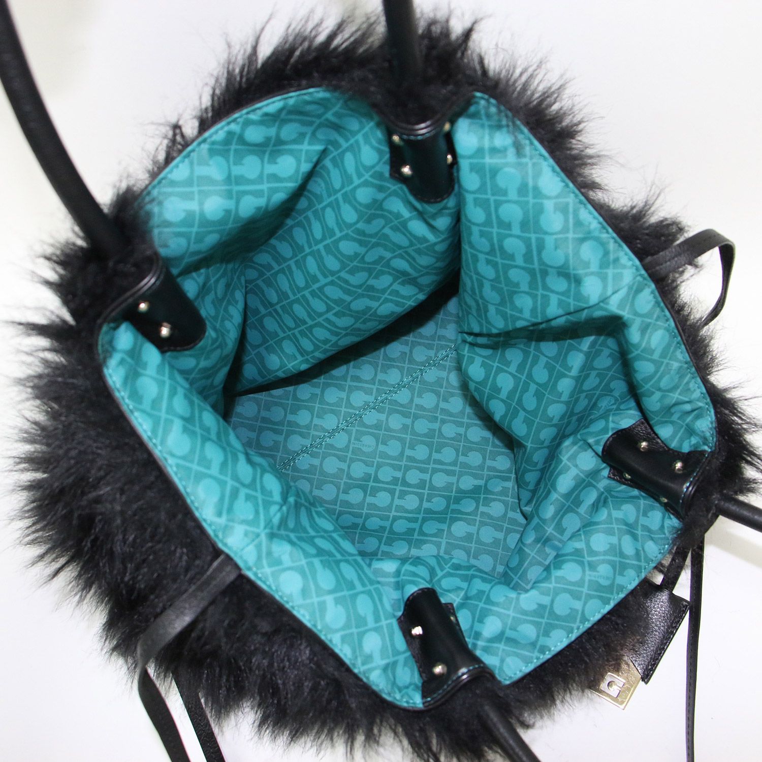 美品】GHERARDINI ゲラルディーニ バッグ ブラック グリーン