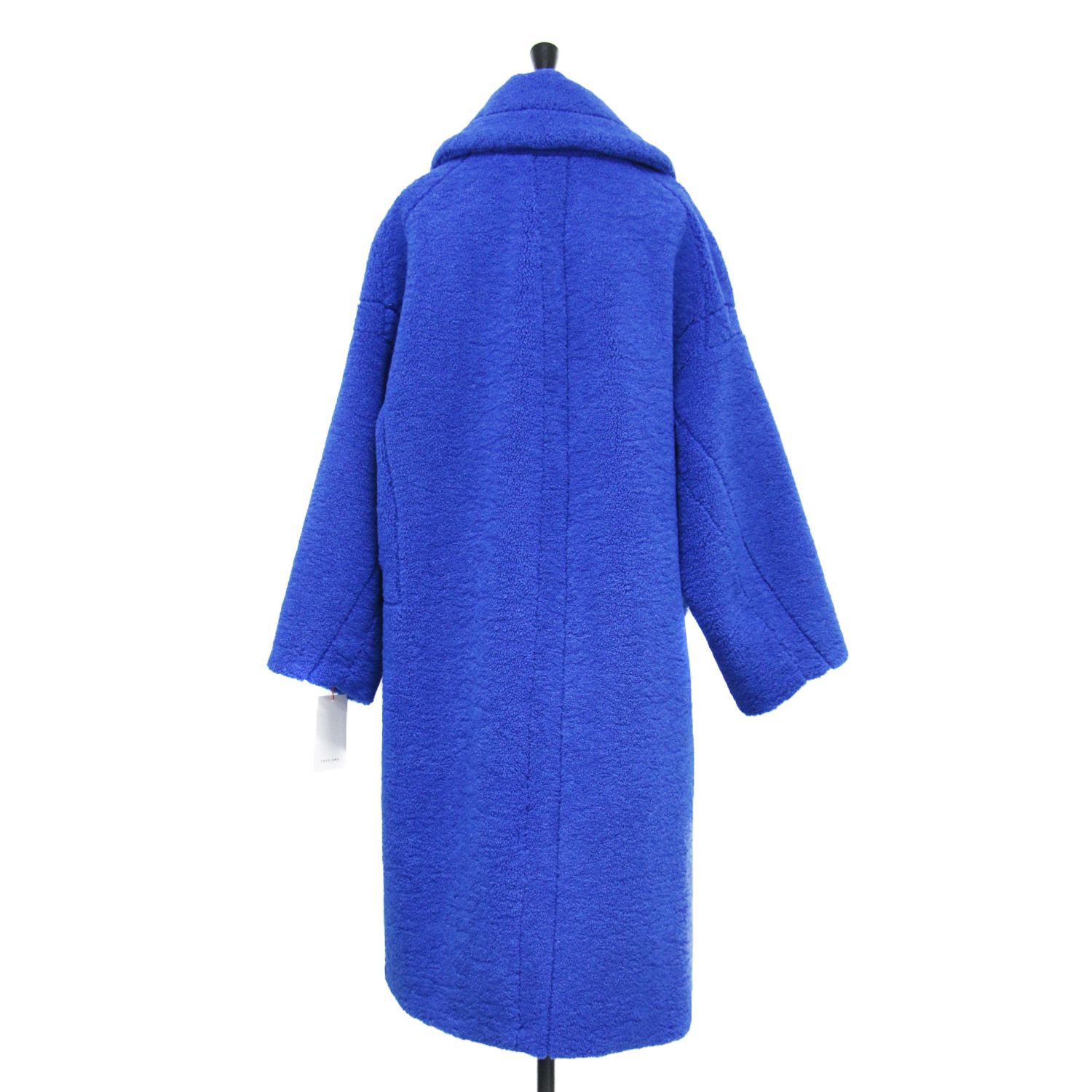 PASSIONE パシオーネ コート ブルー サイズ:38(M) | 23秋冬 スライバーモッサ テディベアコート | ロング丈 ドロップショルダー ストレート ボア | アウター ジャケット 上着【レディース】【中古】【新品同様】【K4662】 新品同様】PASSIONE パシオーネ コート ブルー サイズ:38(M) | 23秋冬