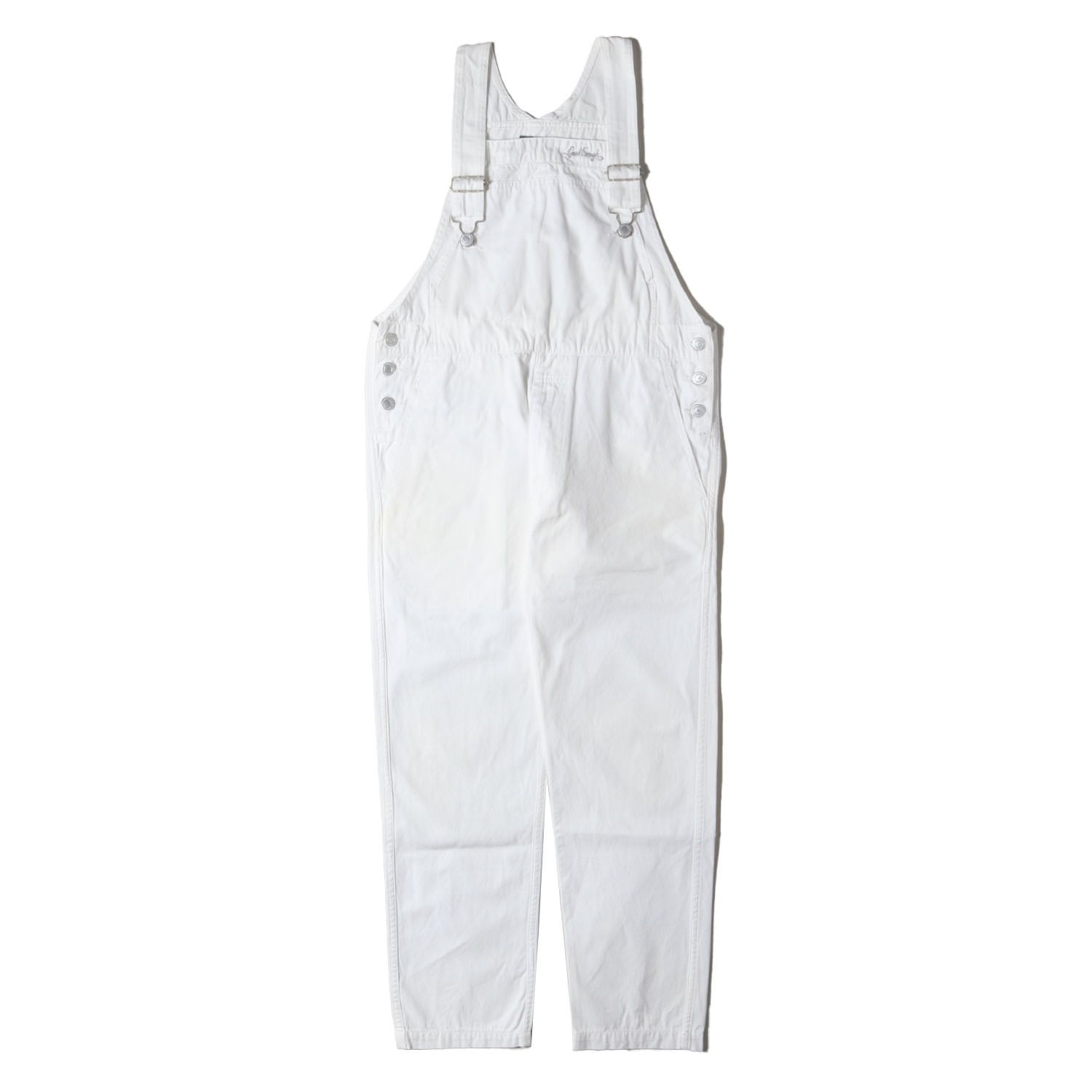 GOOD ENOUGH グッドイナフ オーバーオール ホワイト 白 サイズ:S | 90s
