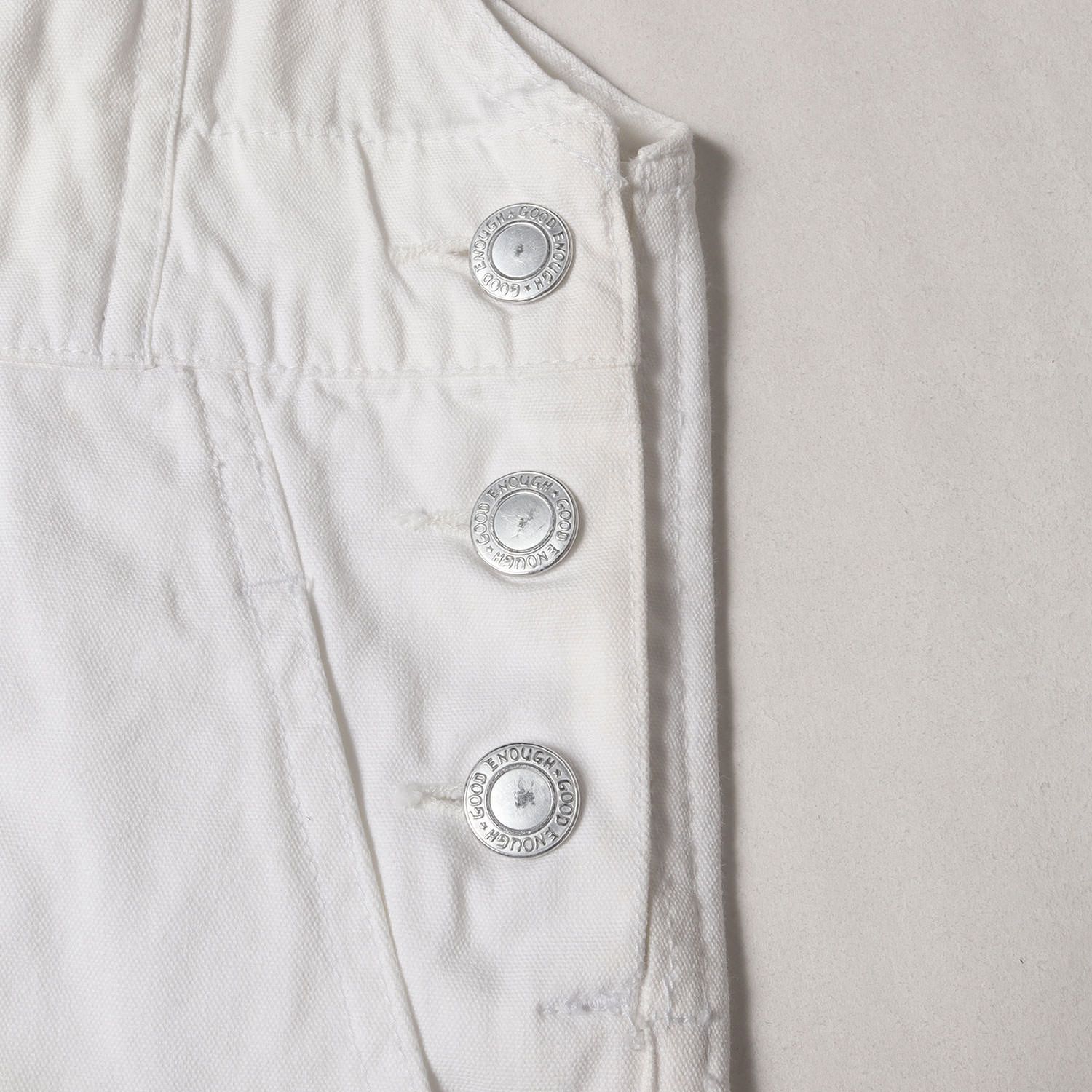 GOOD ENOUGH グッドイナフ オーバーオール ホワイト 白 サイズ:S | 90s