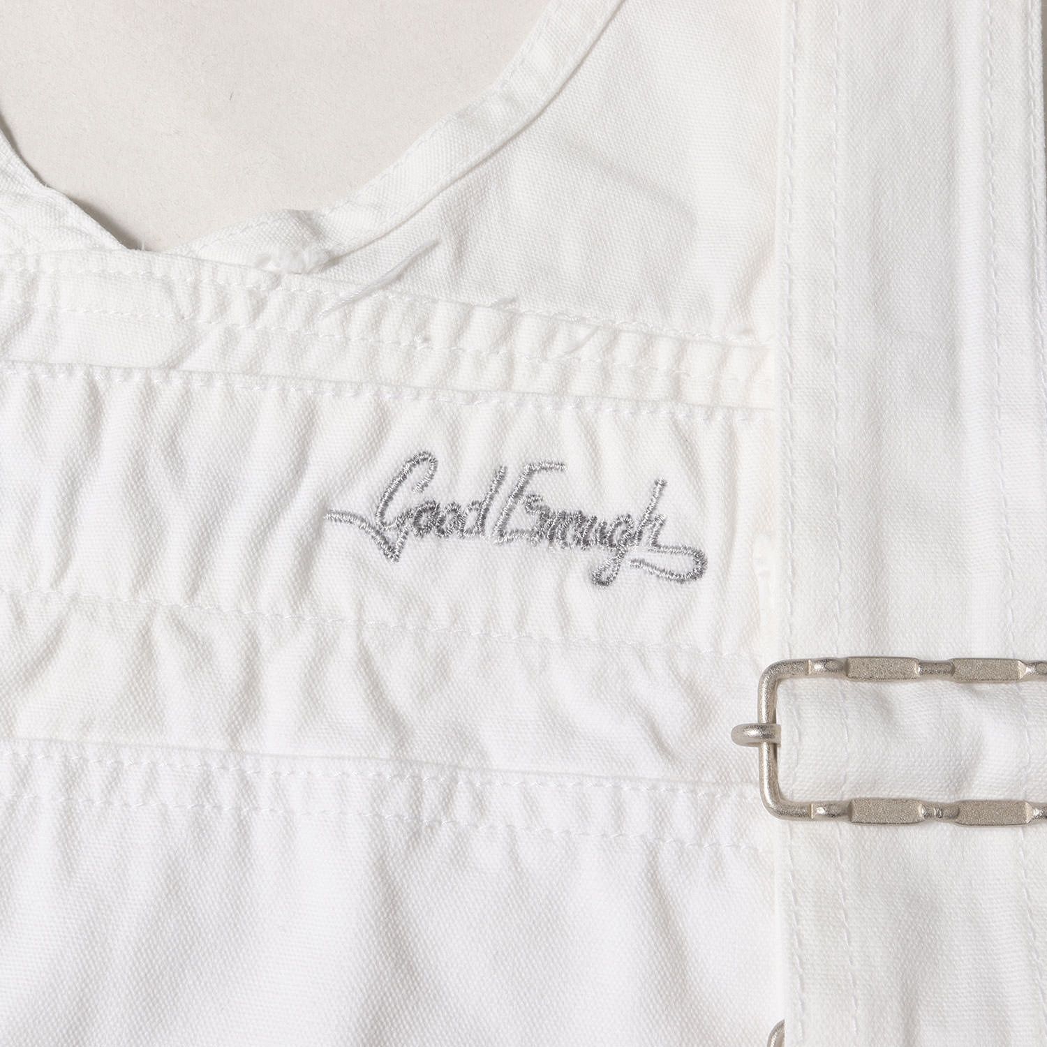 GOOD ENOUGH グッドイナフ オーバーオール GOOD ENOUGH グッドイナフ オーバーオール ホワイト 白 サイズ:S | 90s