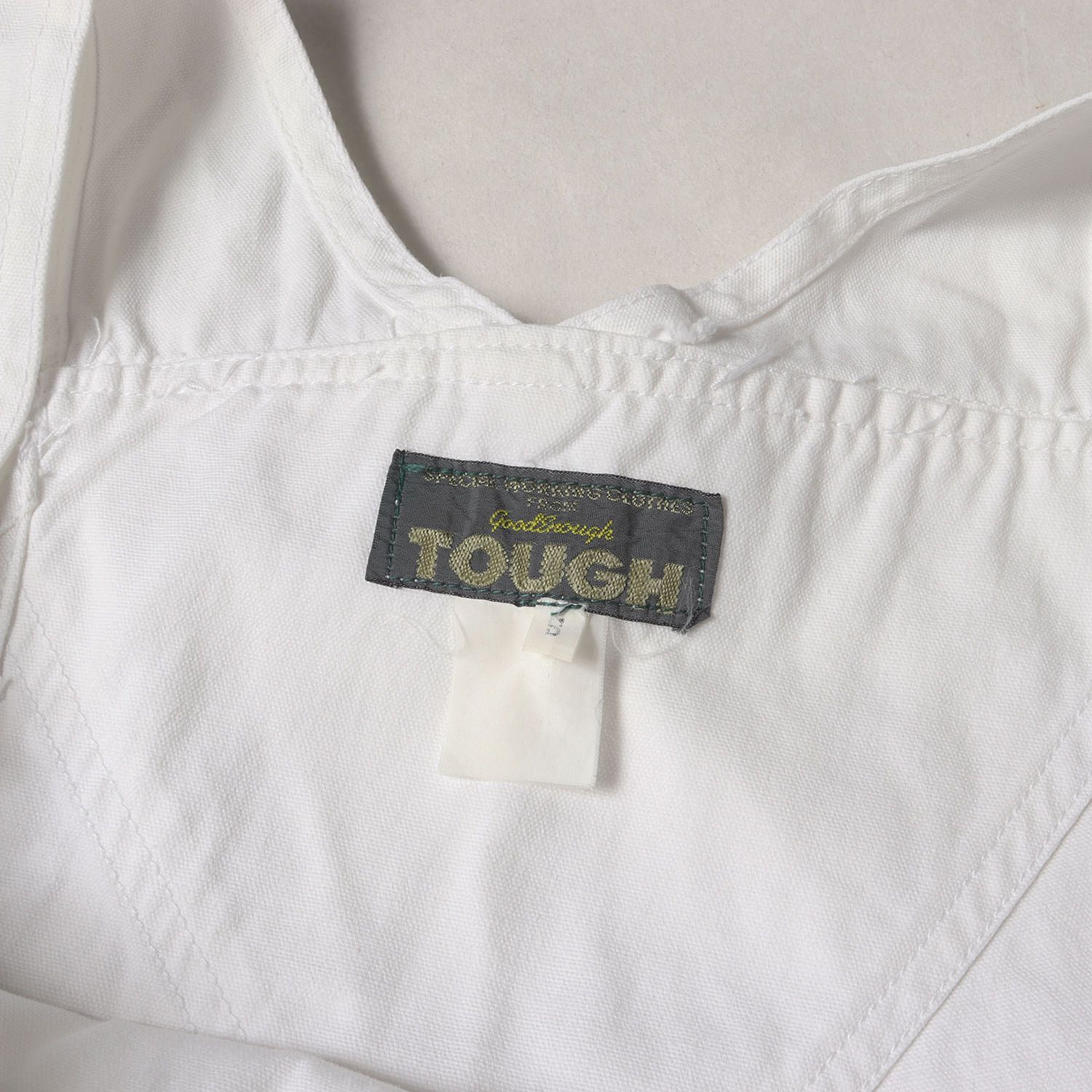 GOOD ENOUGH グッドイナフ オーバーオール ホワイト 白 サイズ:S | 90s