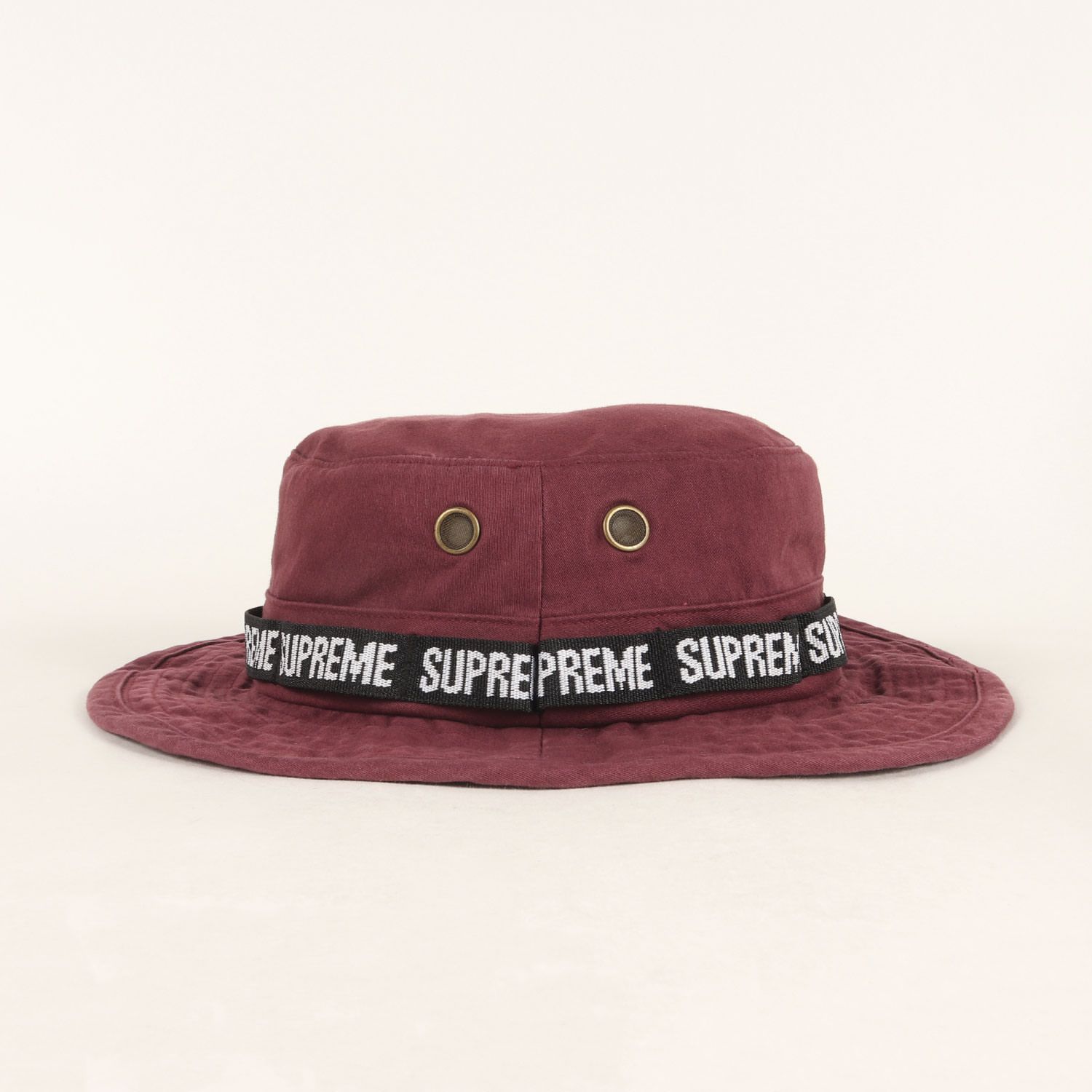 Supreme シュプリーム ハット バーガンディー サイズ M L コットンサテン ミリタリー ブーニーハット Military Boonie ブランド 帽子 メンズ