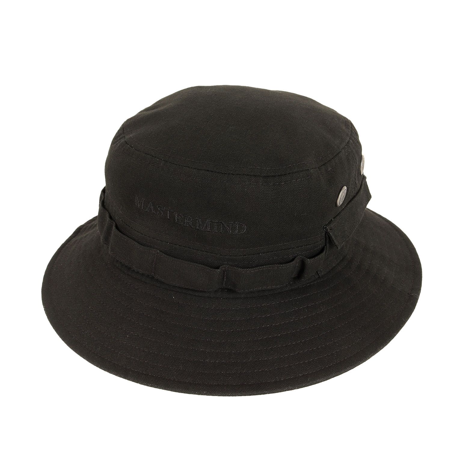 ERA ニューエラ ハット ブラック 黒 サイズ M|L | mastermind JAPAN コットンダック ジャングルハット ブランド コラボ アイテム モデル 帽子 メンズ