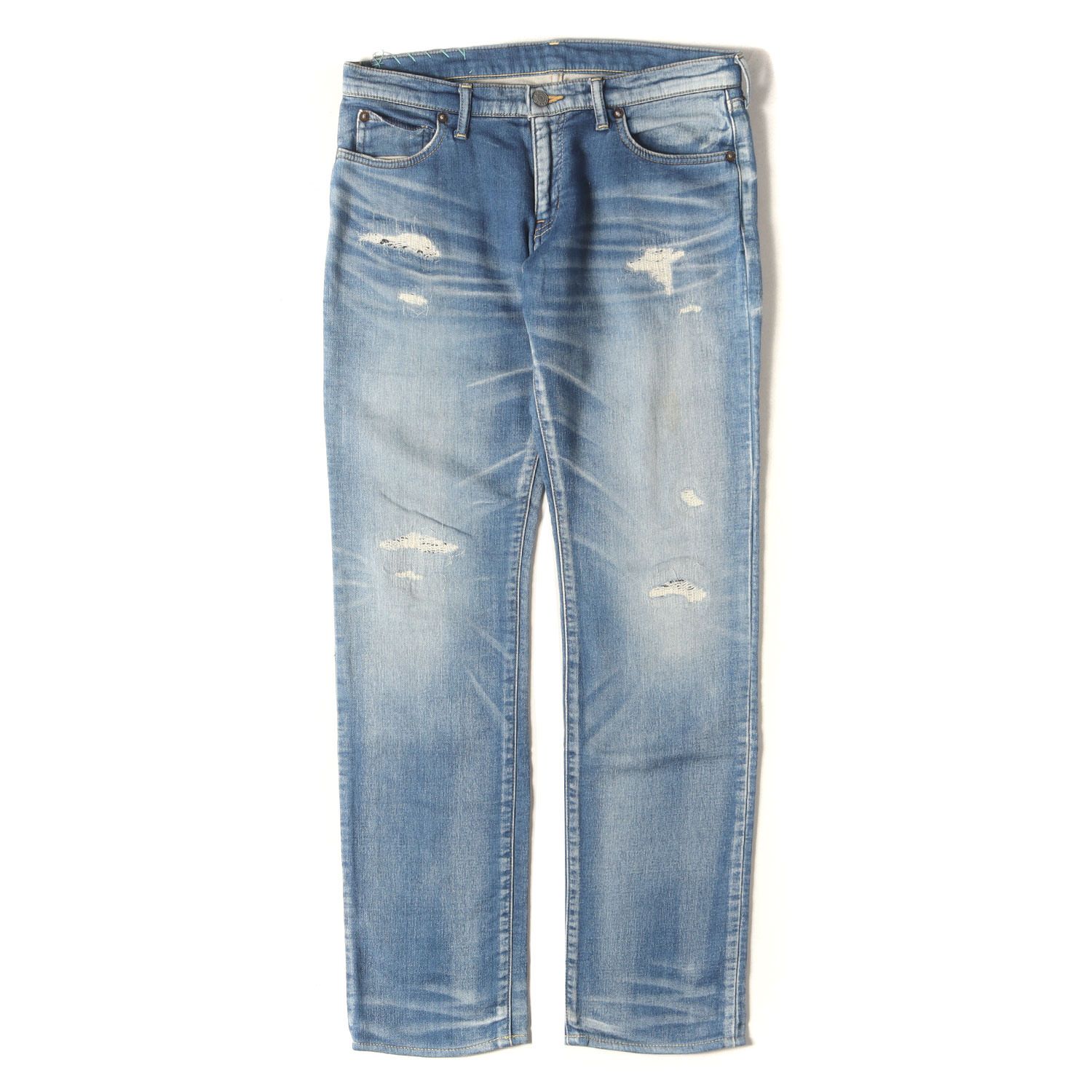 Ron Herman ロンハーマン パンツ インディゴ サイズ 29 ヴィンテージ クラッシュ リペア加工 デニム スウェット MADE IN JAPAN ボトムス ズボン メンズ