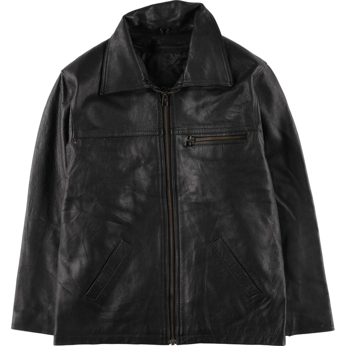 古着 Skorex 中綿入り スイングトップタイプ レザーブルゾン メンズL相当|eaa568207