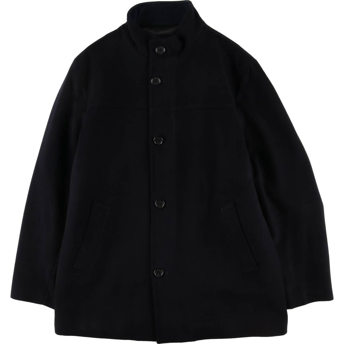 古着 バーバリー Burberry s ウールハーフコート スペイン製 メンズL相当 eaa 603202