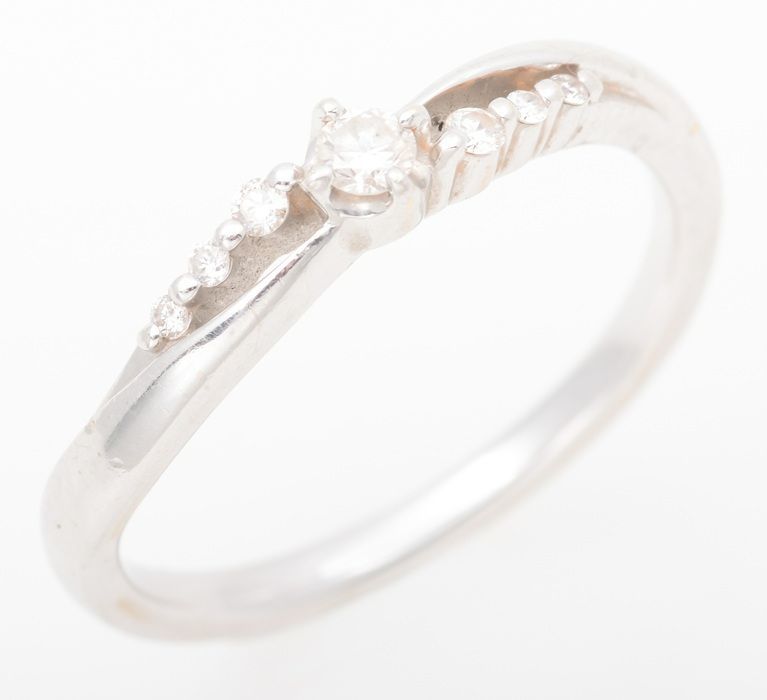 4℃ ダイヤモンド リング K10WG 4℃ K10WG ダイヤモンド リング 品番c24-54 - メルカリ