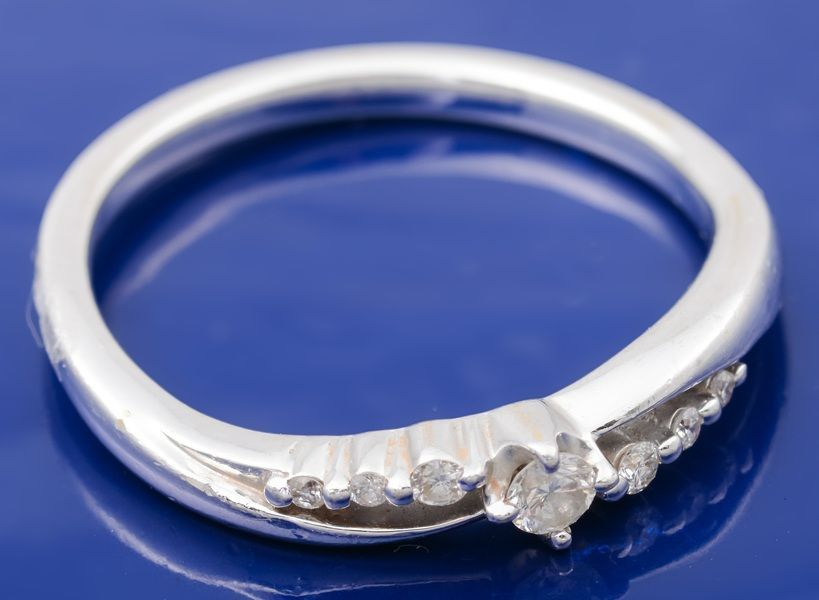 4℃ K10WG ダイヤモンド リング 品番c24-54 - メルカリ