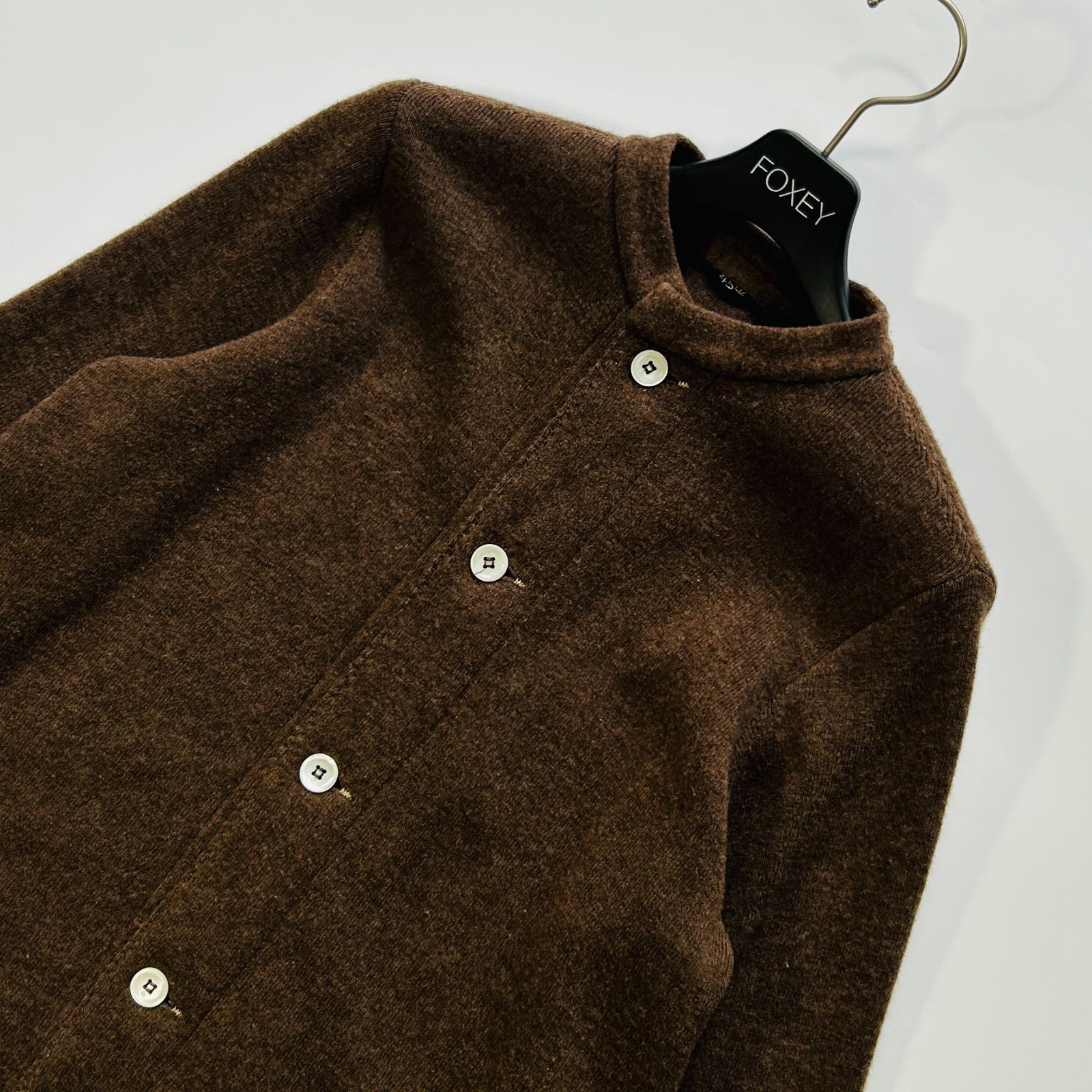 45 R フォーティーファイブアール rpm ウール ロングカーディガン 5108911 ノー ブラウン S