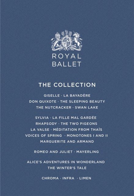 - The Royal Ballet Collection Blu-ray