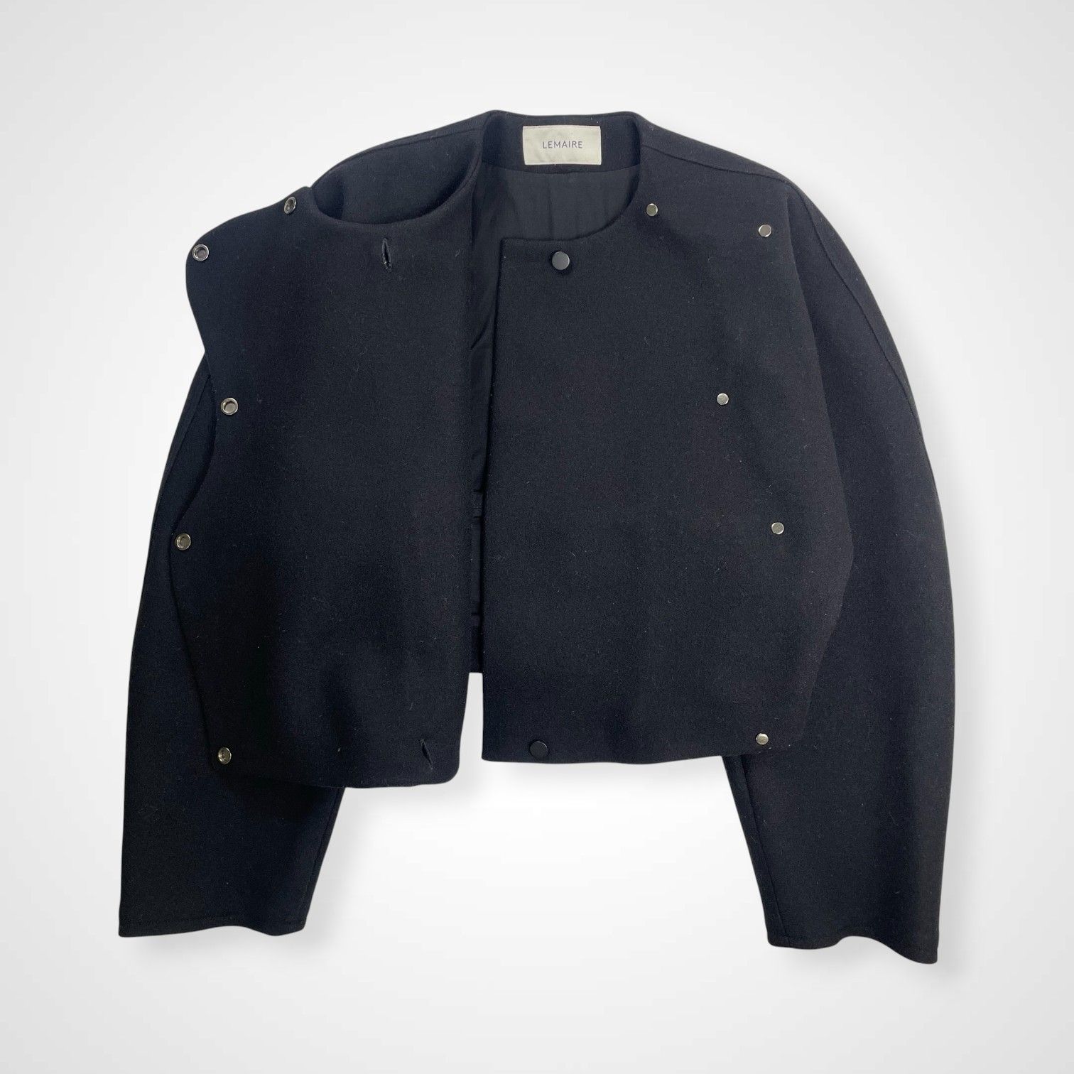 LEMAIRE ルメール WRAP MELTON JACKET ラップジャケット ブラック 参考定価 150 000程度 SIZE 34
