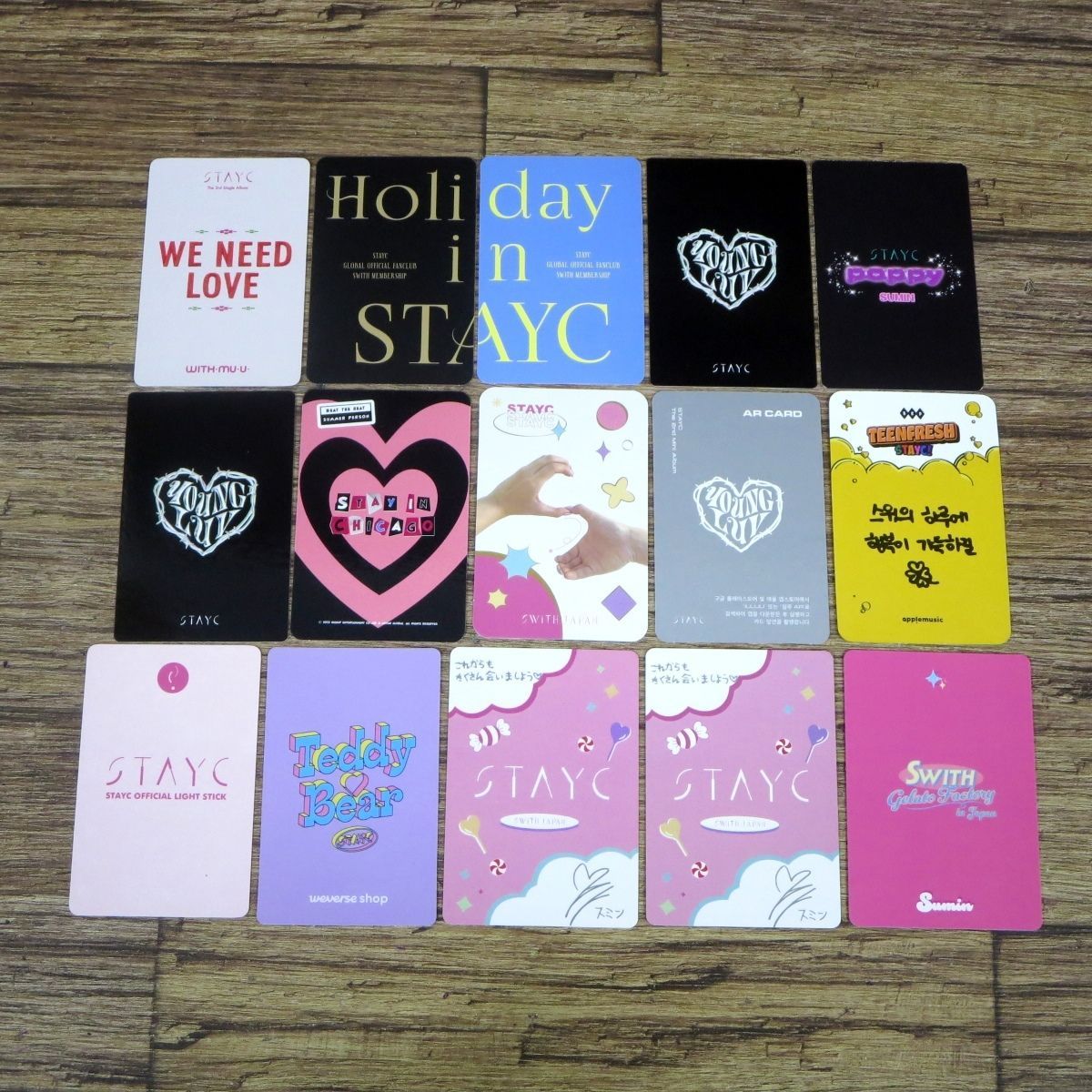 ◇STAYC トレカ スミン15枚 ステイシー Holiday in STAY IN CHICAGO