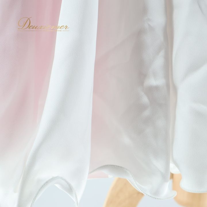 社交ダンス 衣装 ワンピース ドレス スタンダード フロート レース 白