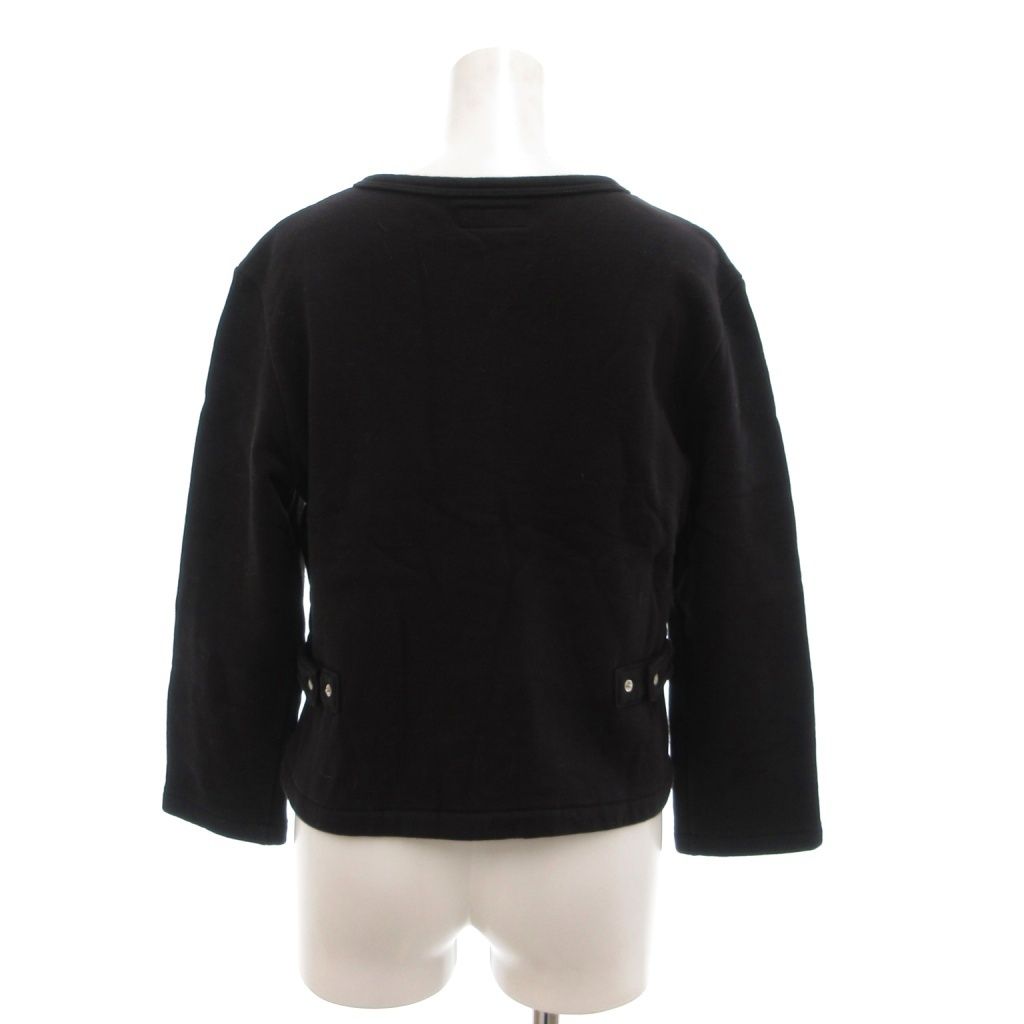 アニエスベー agnes b. M 001 LE PETIT カーディガンプレッション スウェット 裏起毛 3 黒 ブラック UO
