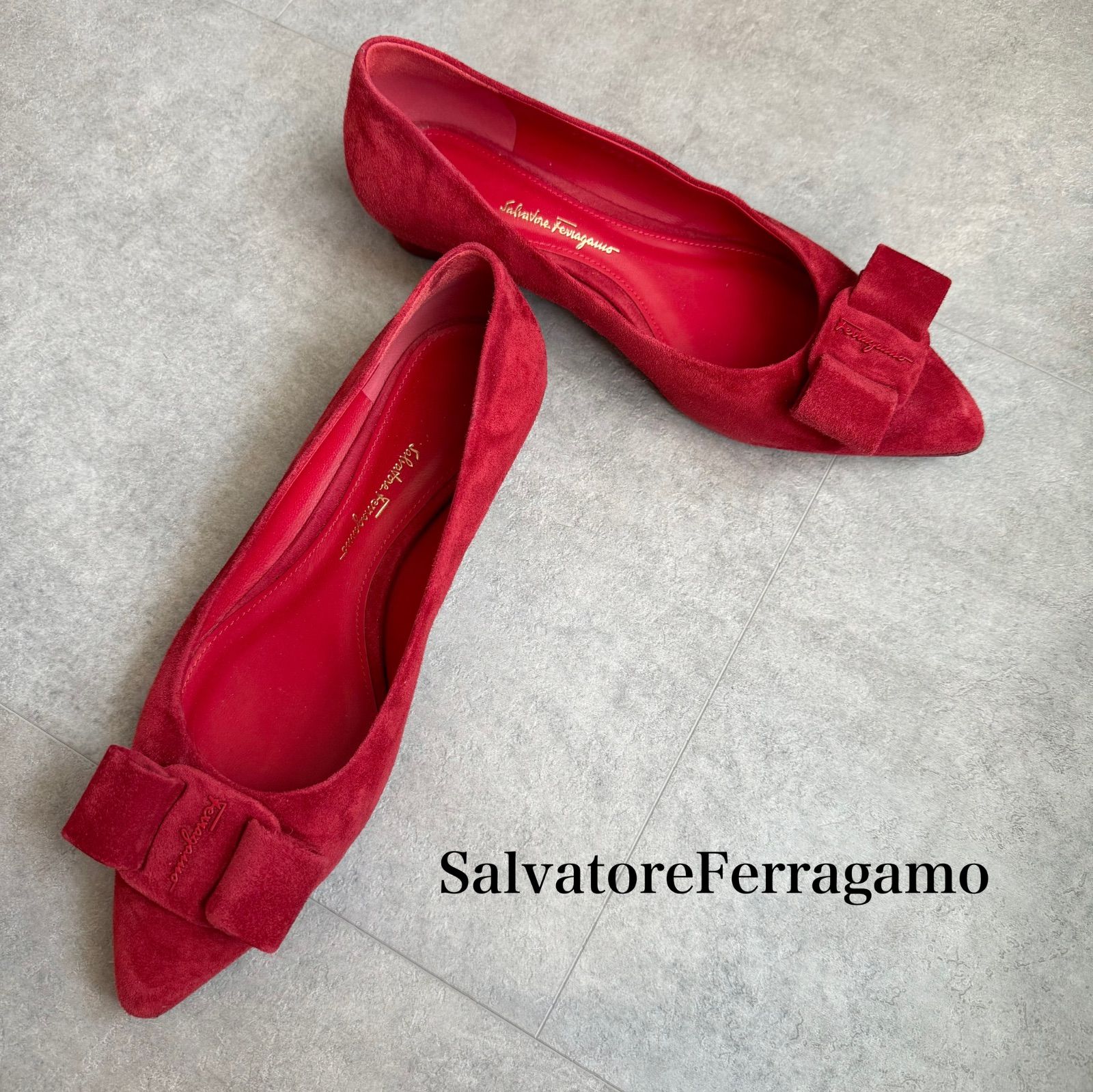 SalvatoreFerragamo フェラガモ VIVA フラットシューズパンプス