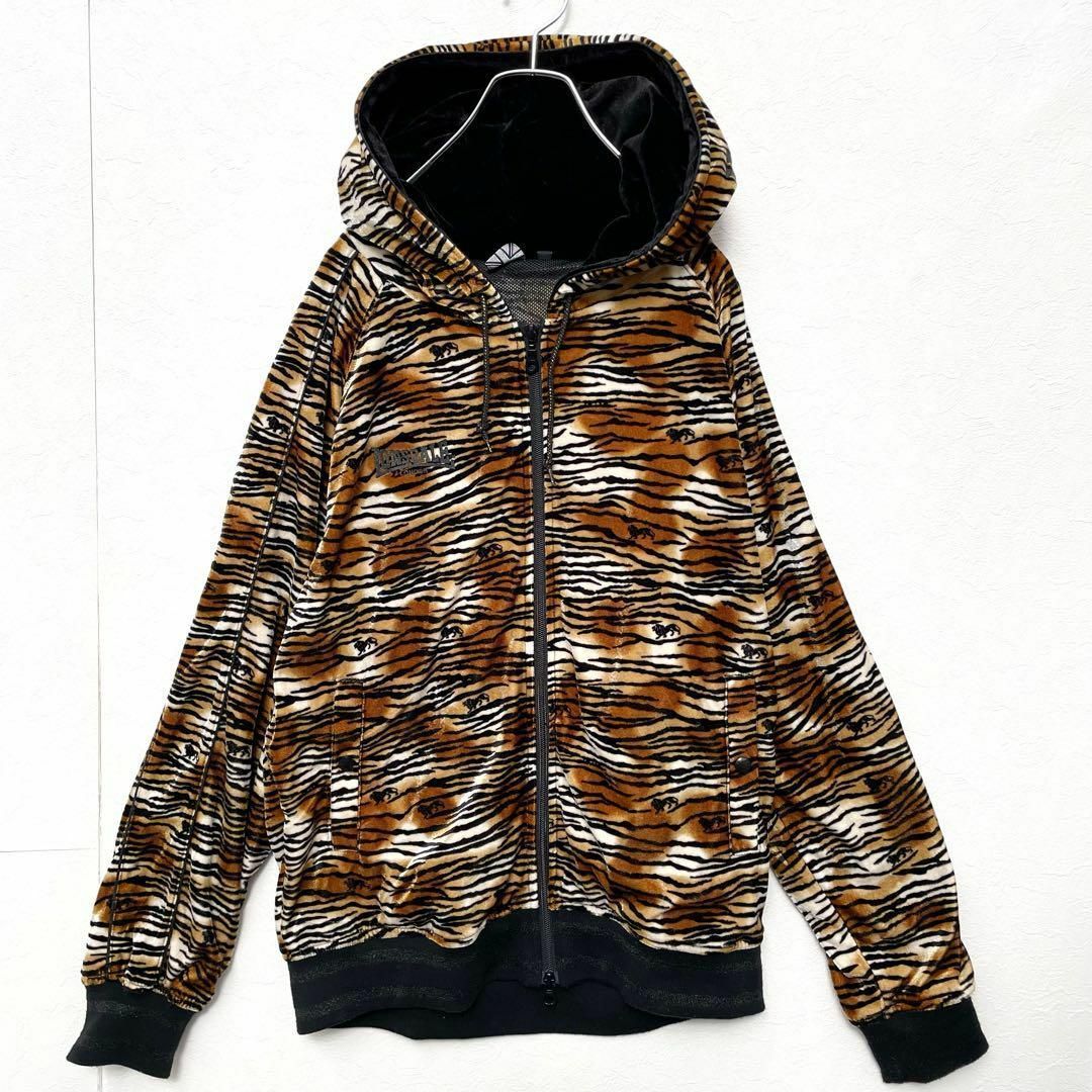 超激レア Lonsdale ロンズデール 虎柄 ゼブラ ベロア パーカー