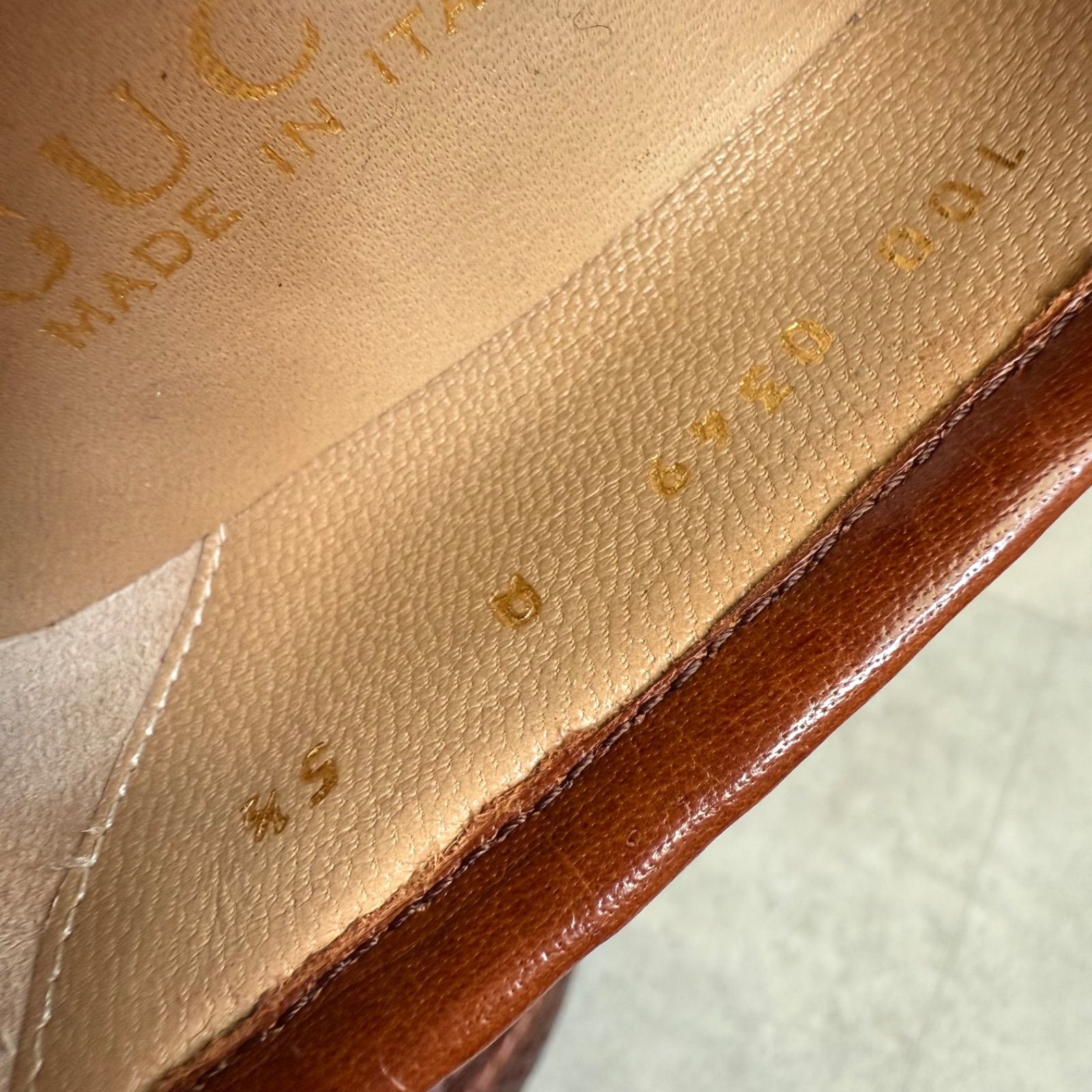 GUCCI グッチ ホースビットローファー 編み込みデザイン レザー