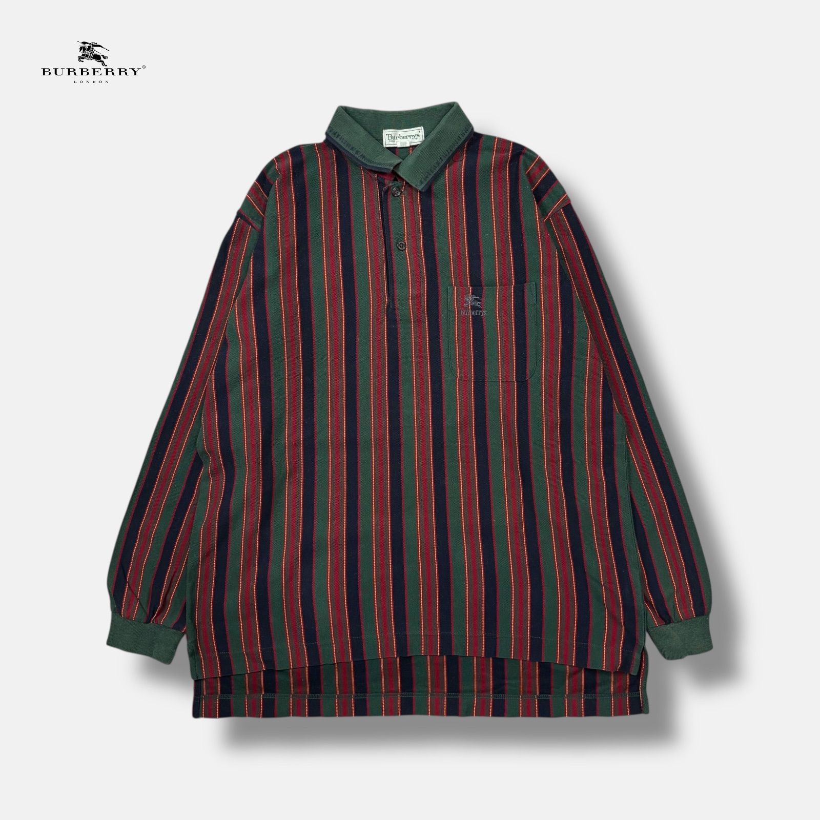 山*崎様 BURBERRY ストライプ 長袖ポロシャツ 山*崎様 BURBERRY ストライプ 長袖ポロシャツ
