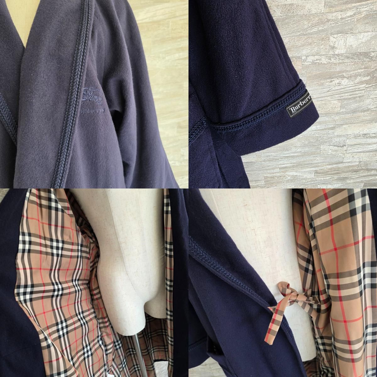 ⚫︎希少✨バーバリー　ロングガウンコート　総ノバチェック　カシミヤ混　マキシ丈　M BURBERRY 注文 バーバリー カシミヤ混 ガウンコート ノバチェック