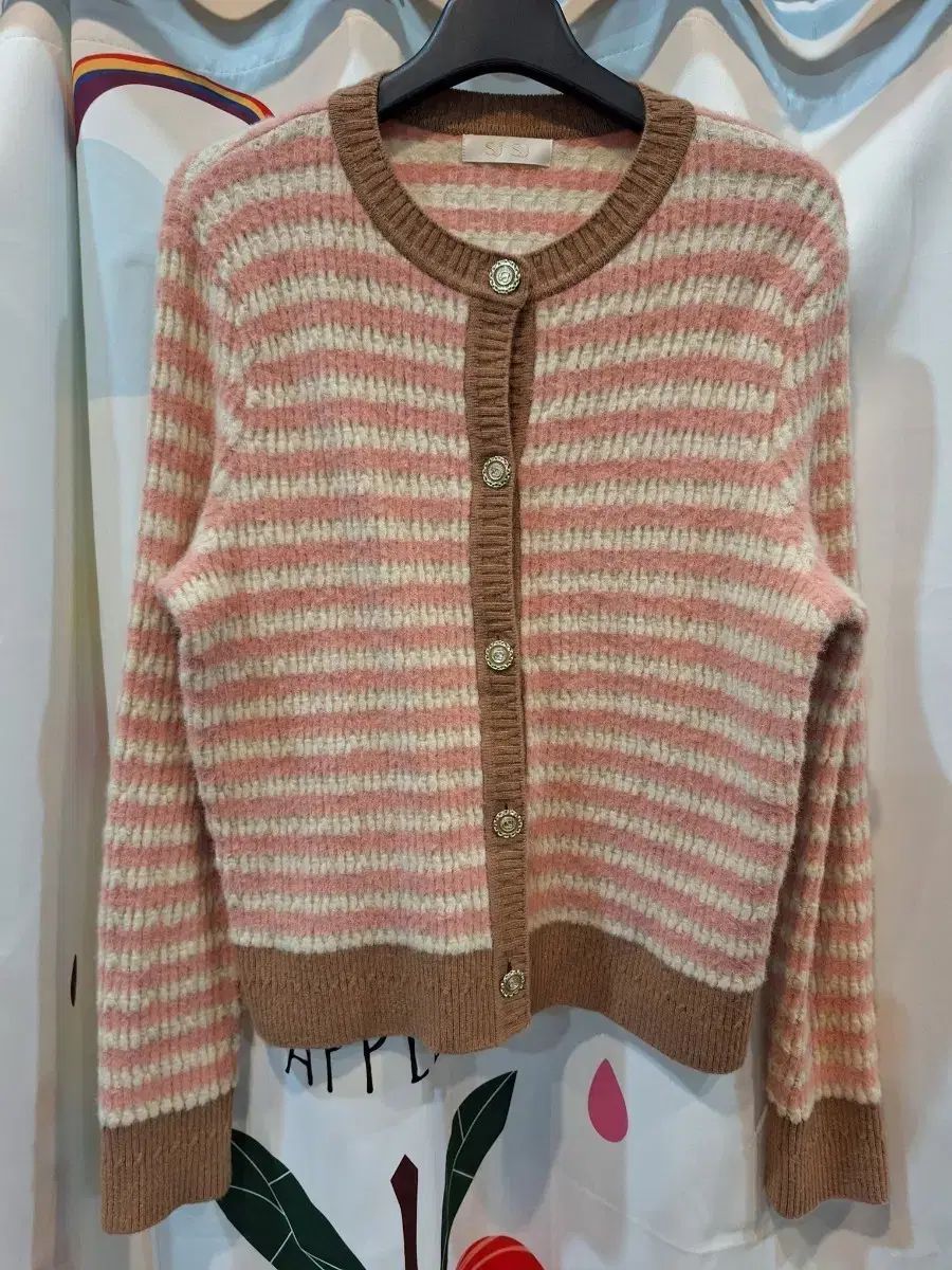 SJSJ カラー LINE ニット カーディガン