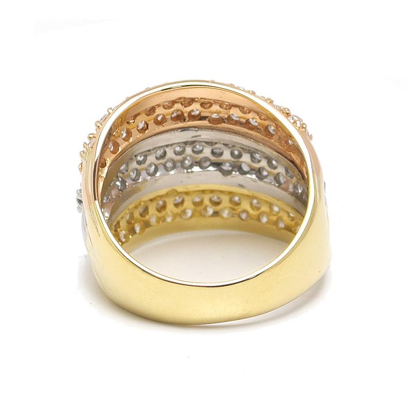 ダイヤリング K18 PT900コンビ D-2.0ct 約9.4g 約11.5号 - メルカリ