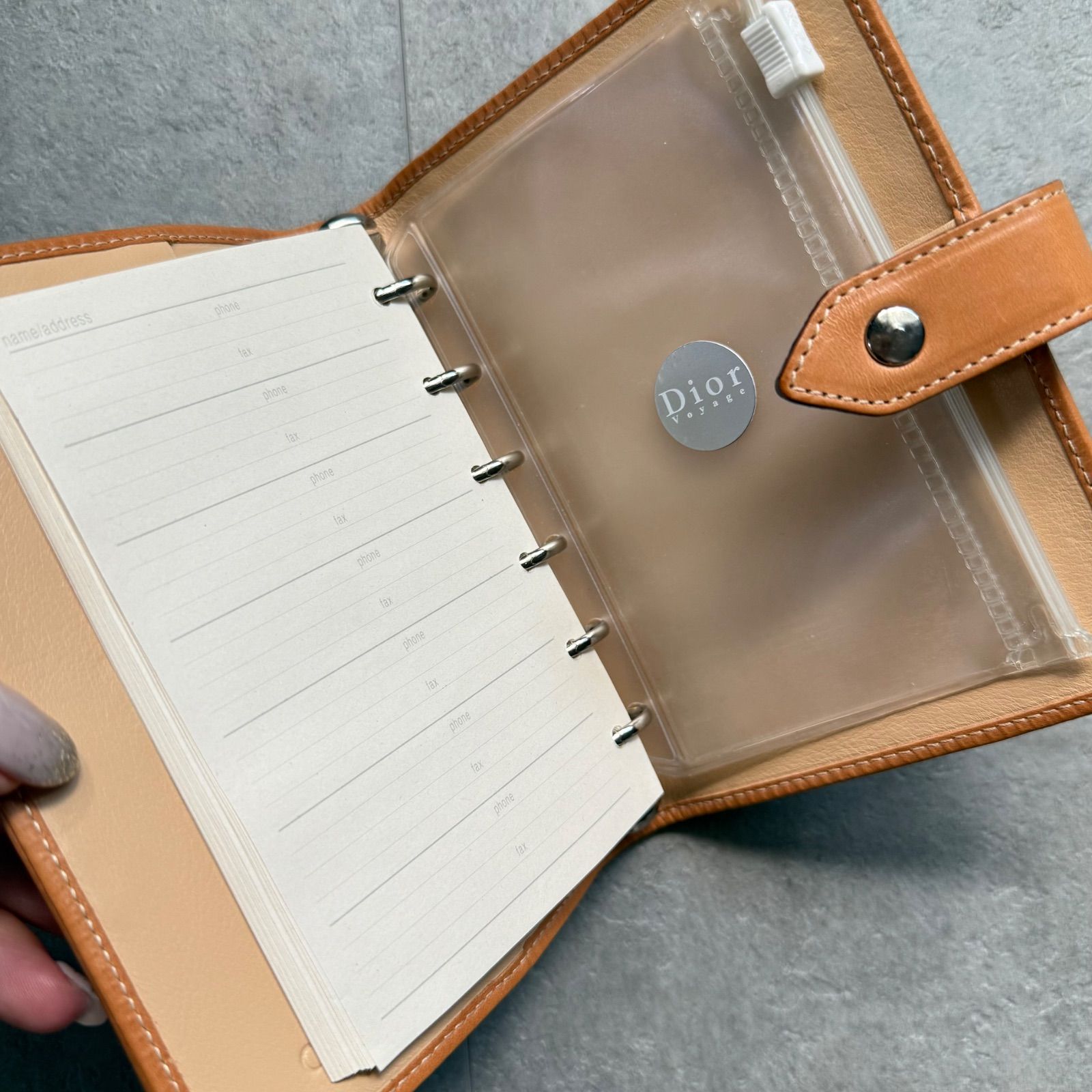 極美品 Christian Dior クリスチャンディオール 手帳カバー アジャンダ