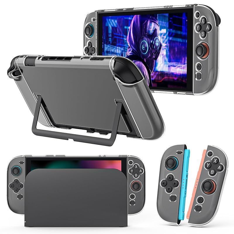 MoKo Switch 2 カバー ドック対応 スイッチ2 クリアケース 分体式設計