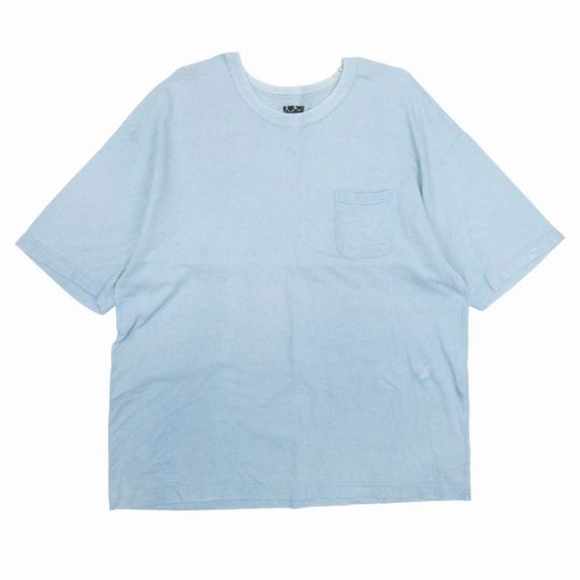 23ss ICT限定 ビズビム VISVIM AMPLUS TEE S/S アンプラス Tシャツ ショートスリーブ 半袖 インディゴ染め トップス カットソー 3 ライトインディゴ 0223905010004/△T64/メンズ