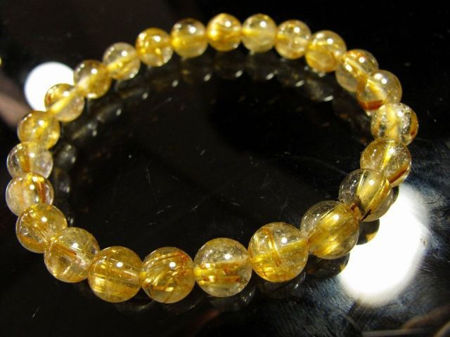 ☆限定☆極太☆繁栄を呼ぶ☆天然宝石☆金ルチル☆ブレスレット8mm