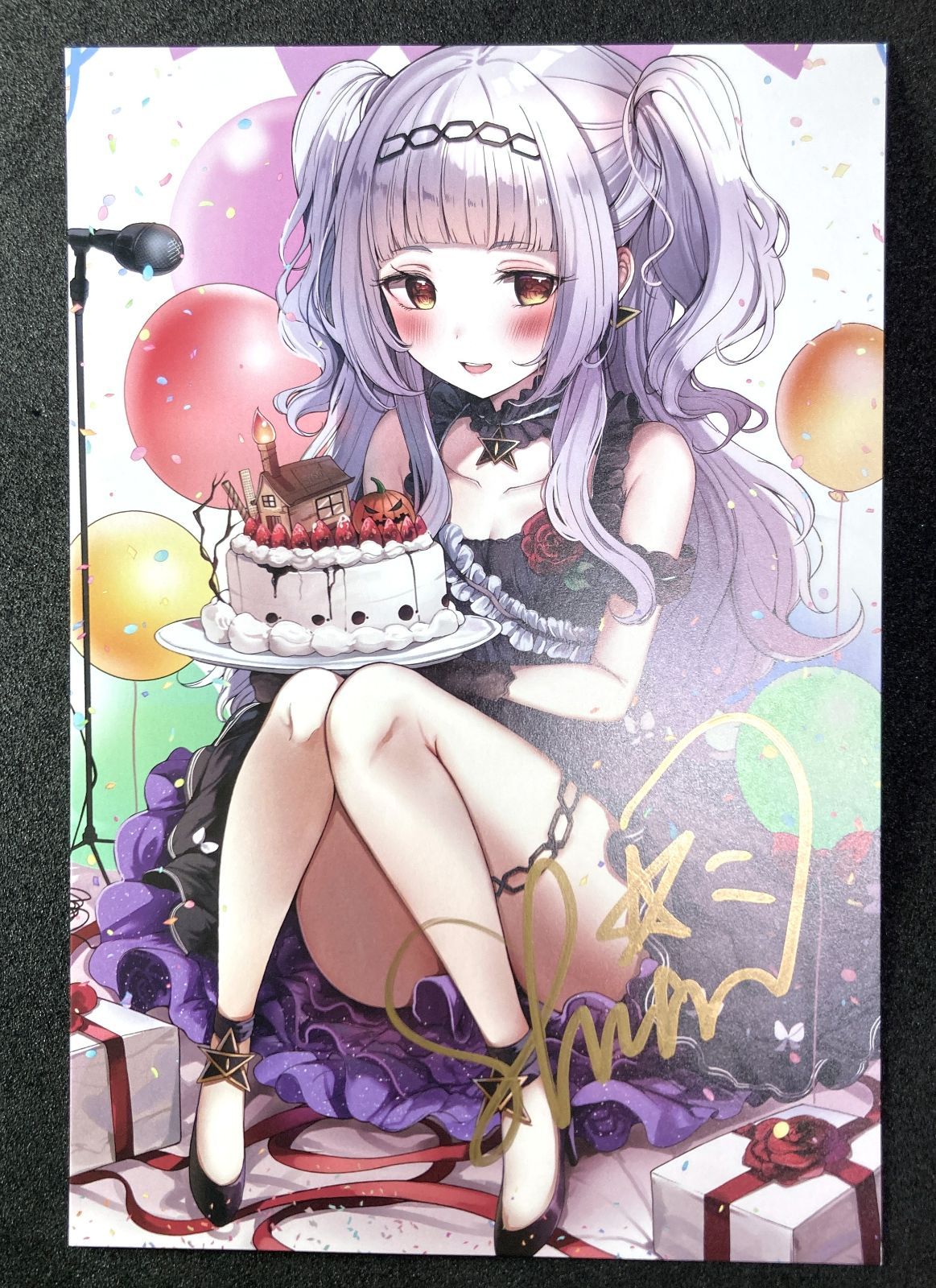 紫咲シオン 直筆サイン ポストカード 誕生日記念2020 - メルカリ