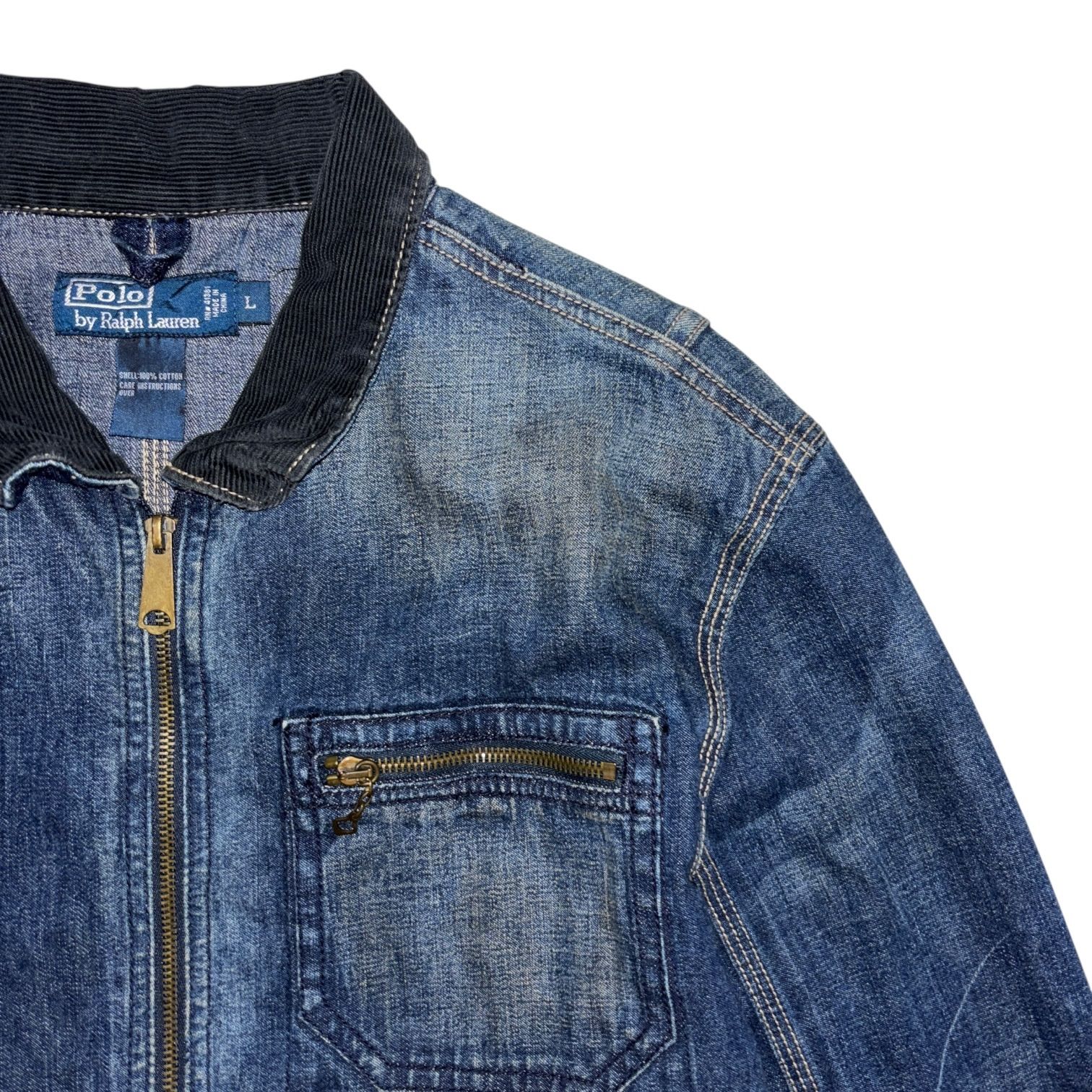 90s POLO Ralph Lauren Lee 91-B Type DENIM WORK JKT L インディゴ