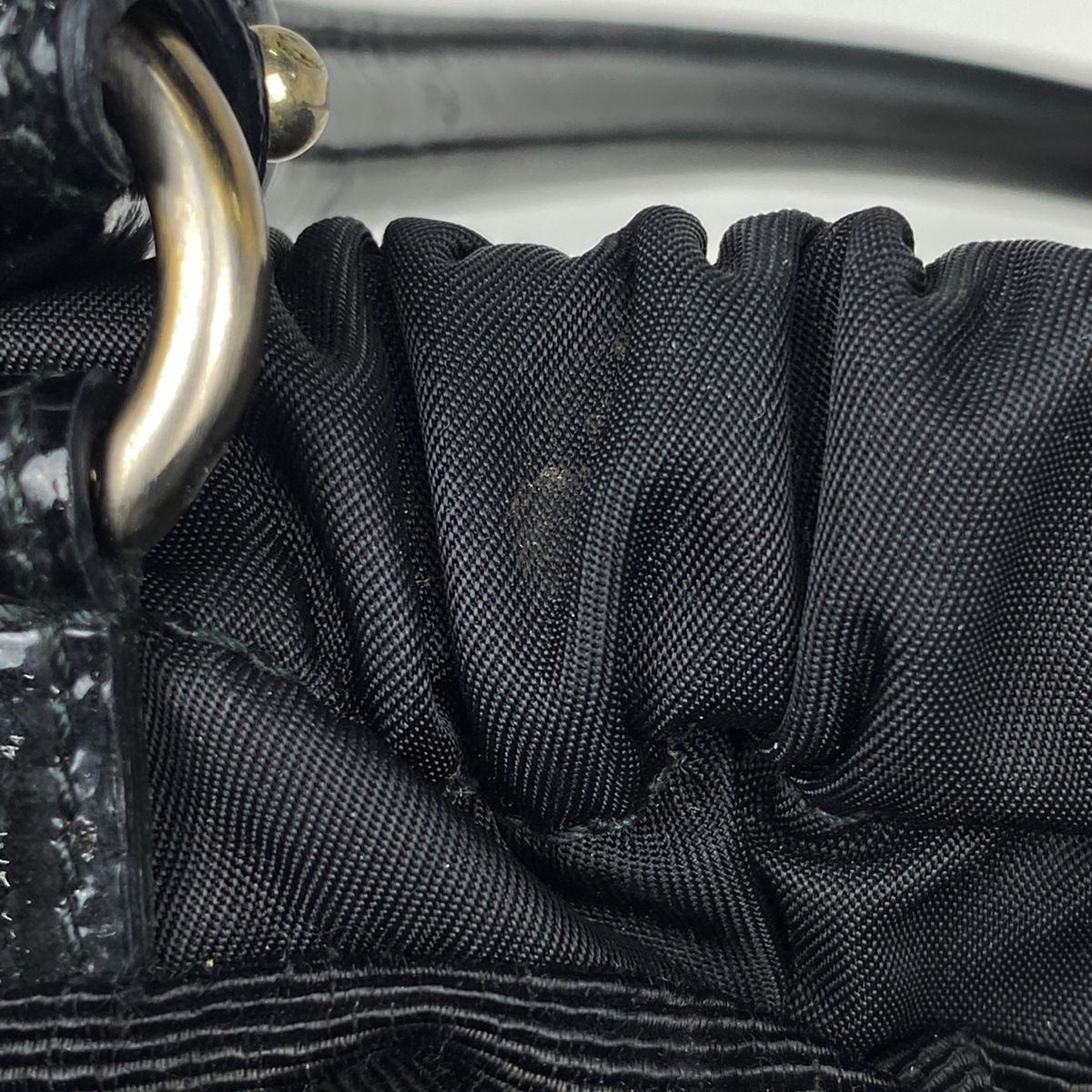 【在庫一掃】 サルヴァトーレフェラガモ Salvatore Ferragamo ヴァラリボン ハンドバッグ ナイロン ブラック C784 レディース 【】