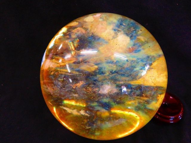 絶品 超 Ｋ9シトリン水晶丸玉 超巨大13 6ｋｇ 242ｍｍ台座付〇TK 1655Ｃ 1