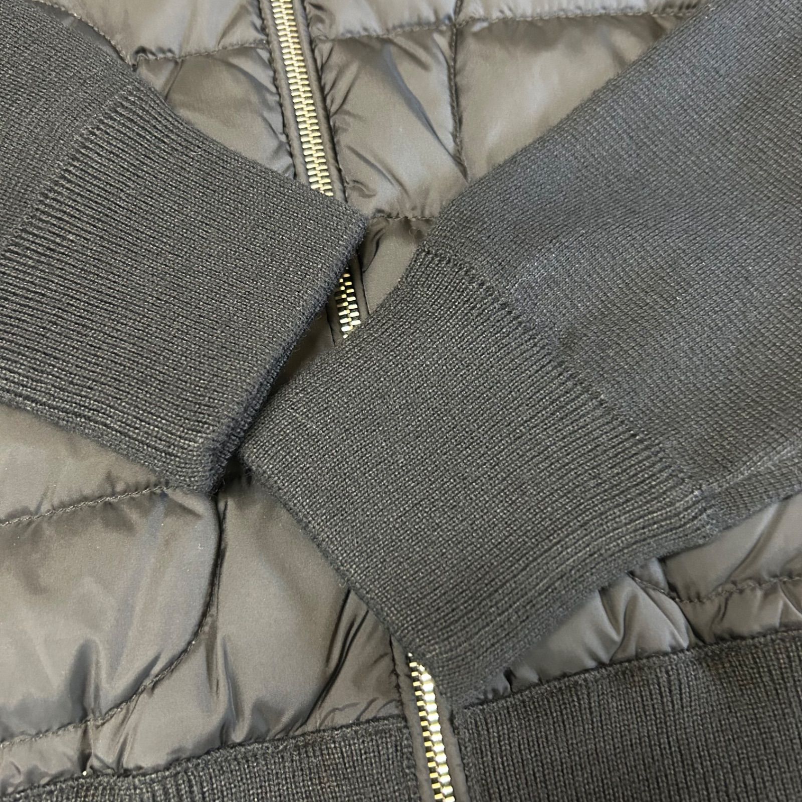 極美品】 MONCLER モンクレール ハイブリッドダウンニット ブラック