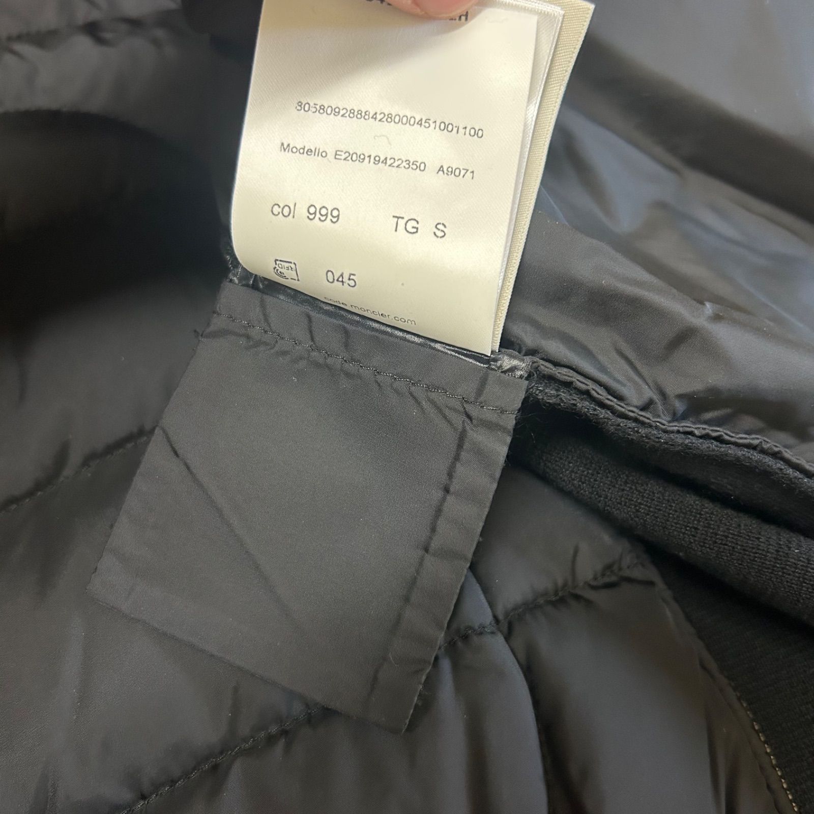 極美品】 MONCLER モンクレール ハイブリッドダウンニット ブラック 