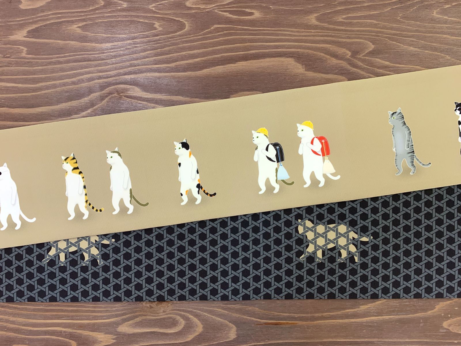 着物三河 訳アリ げ 変装猫2 半幅帯 うれしい長尺430㎝ ♥